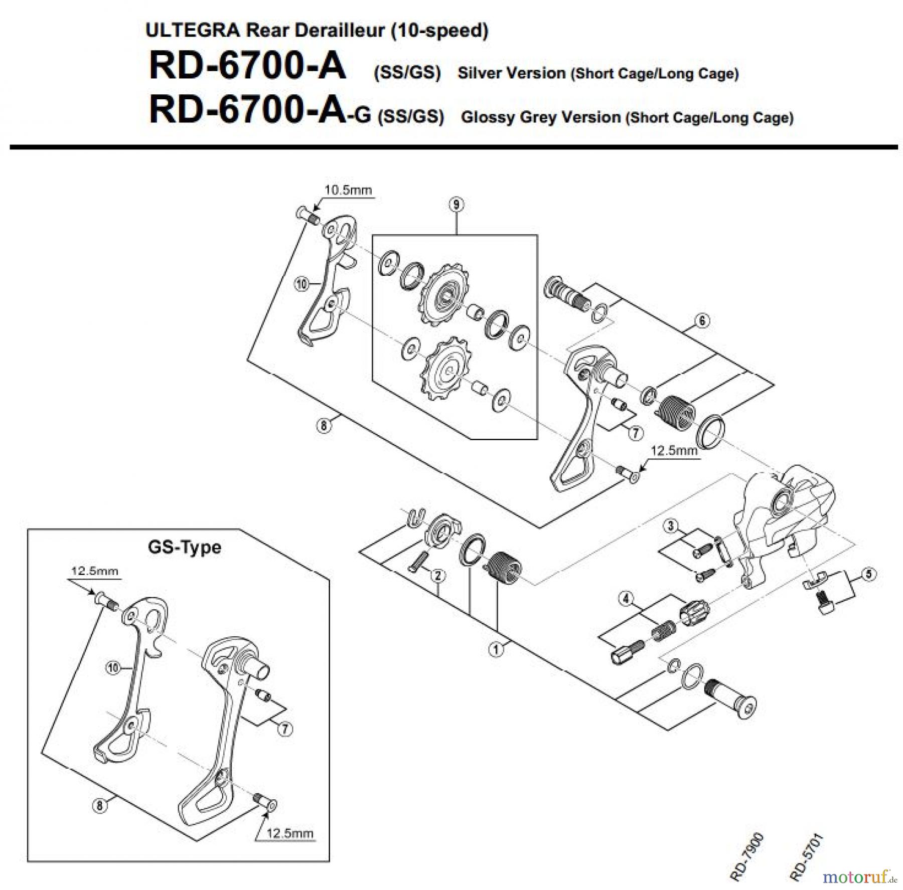Shimano RD Rear Derailleur - Schaltwerk RD-6700-A-3309