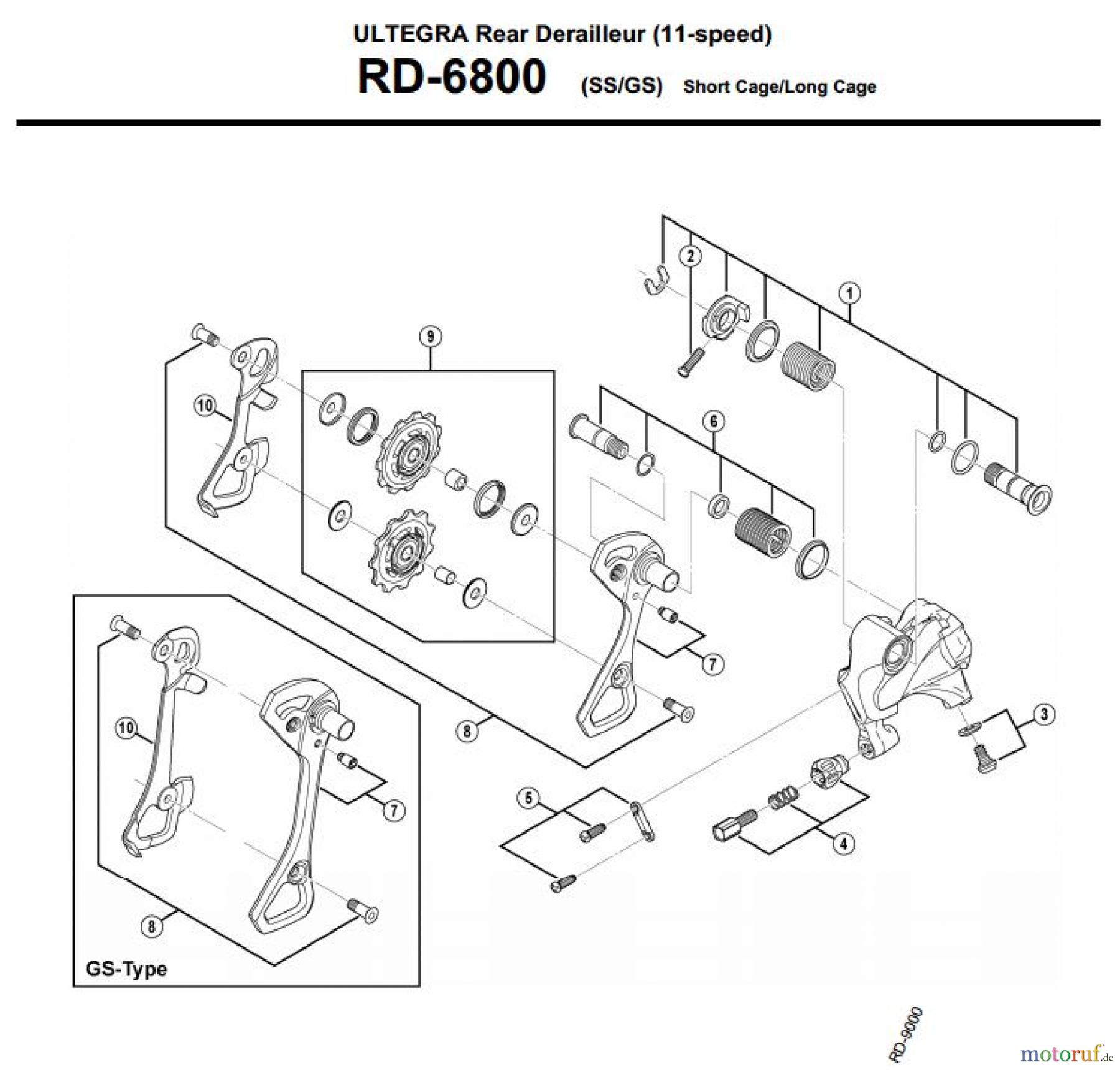 Shimano RD Rear Derailleur - Schaltwerk RD-6800-3608