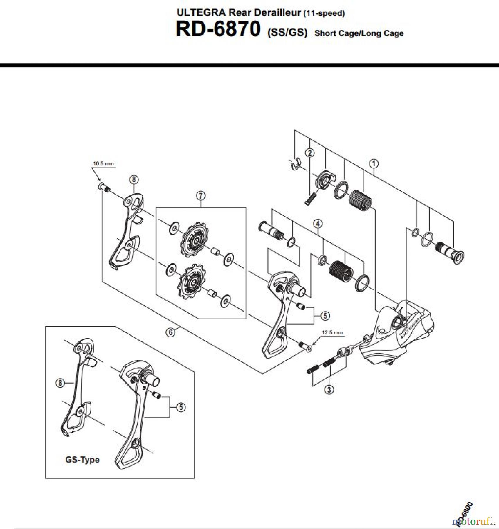 Shimano RD Rear Derailleur - Schaltwerk RD-6870-3641