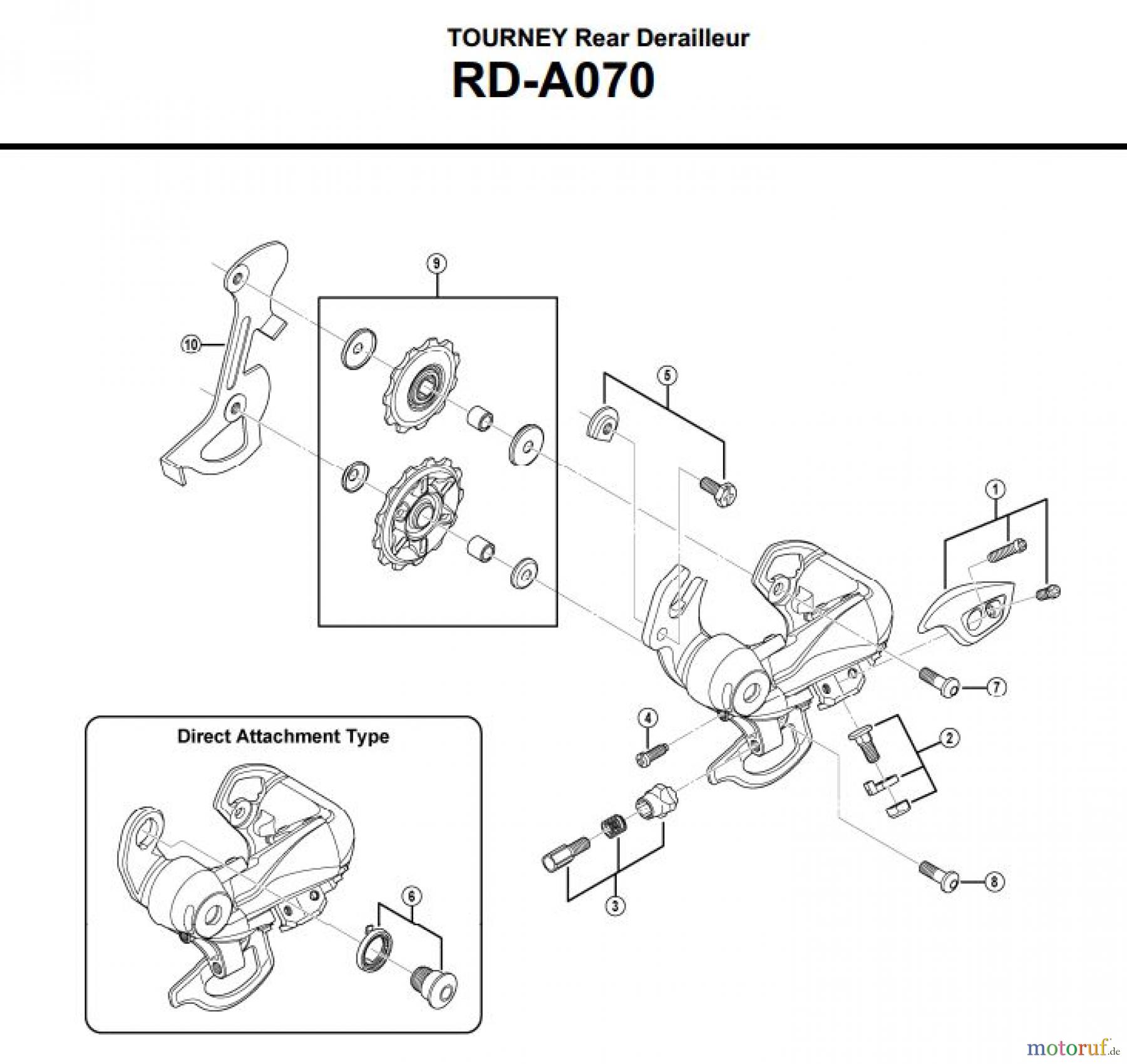 Shimano RD Rear Derailleur - Schaltwerk RD-A070-3427