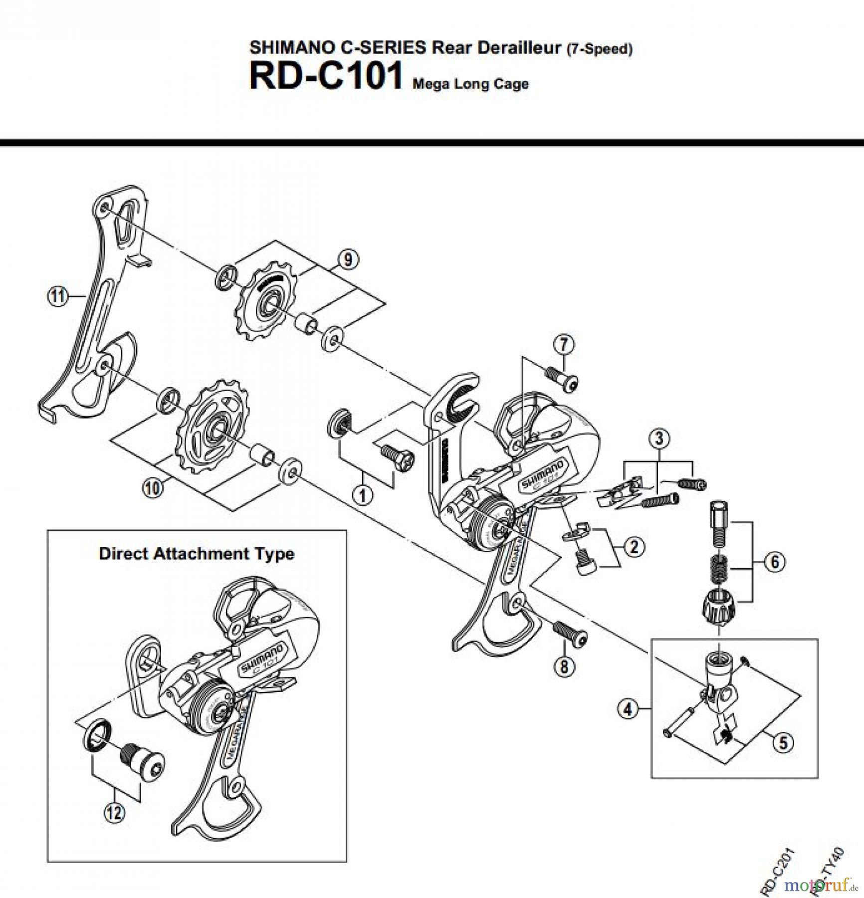 Shimano RD Rear Derailleur - Schaltwerk RD-C101