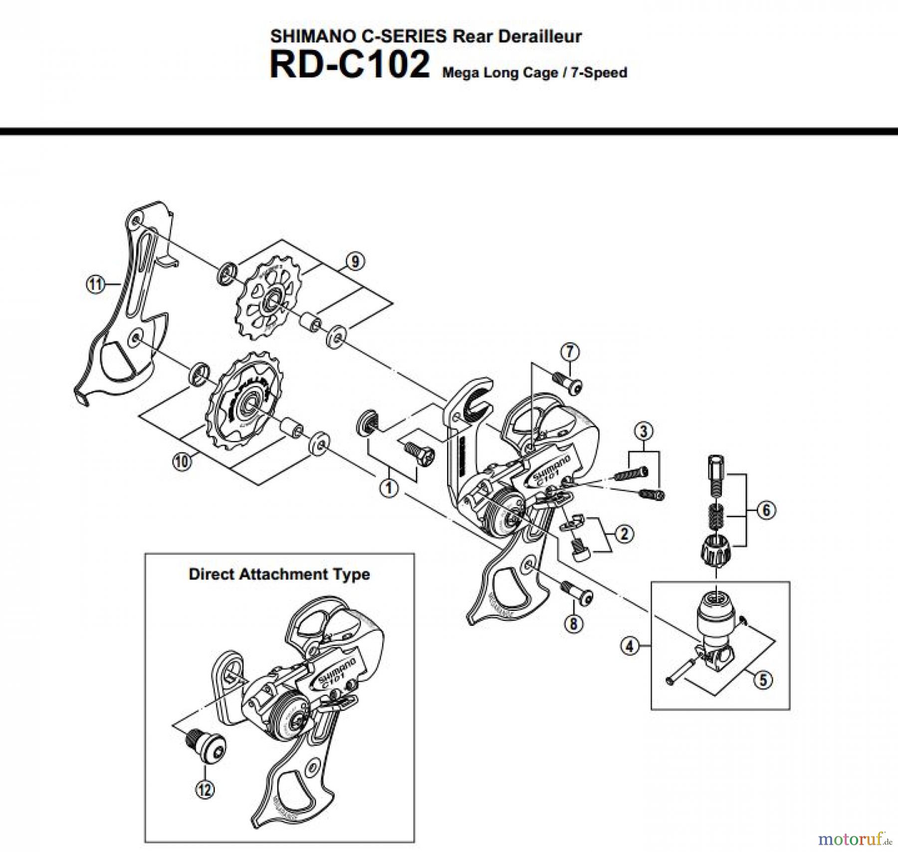 Shimano RD Rear Derailleur - Schaltwerk RD-C102