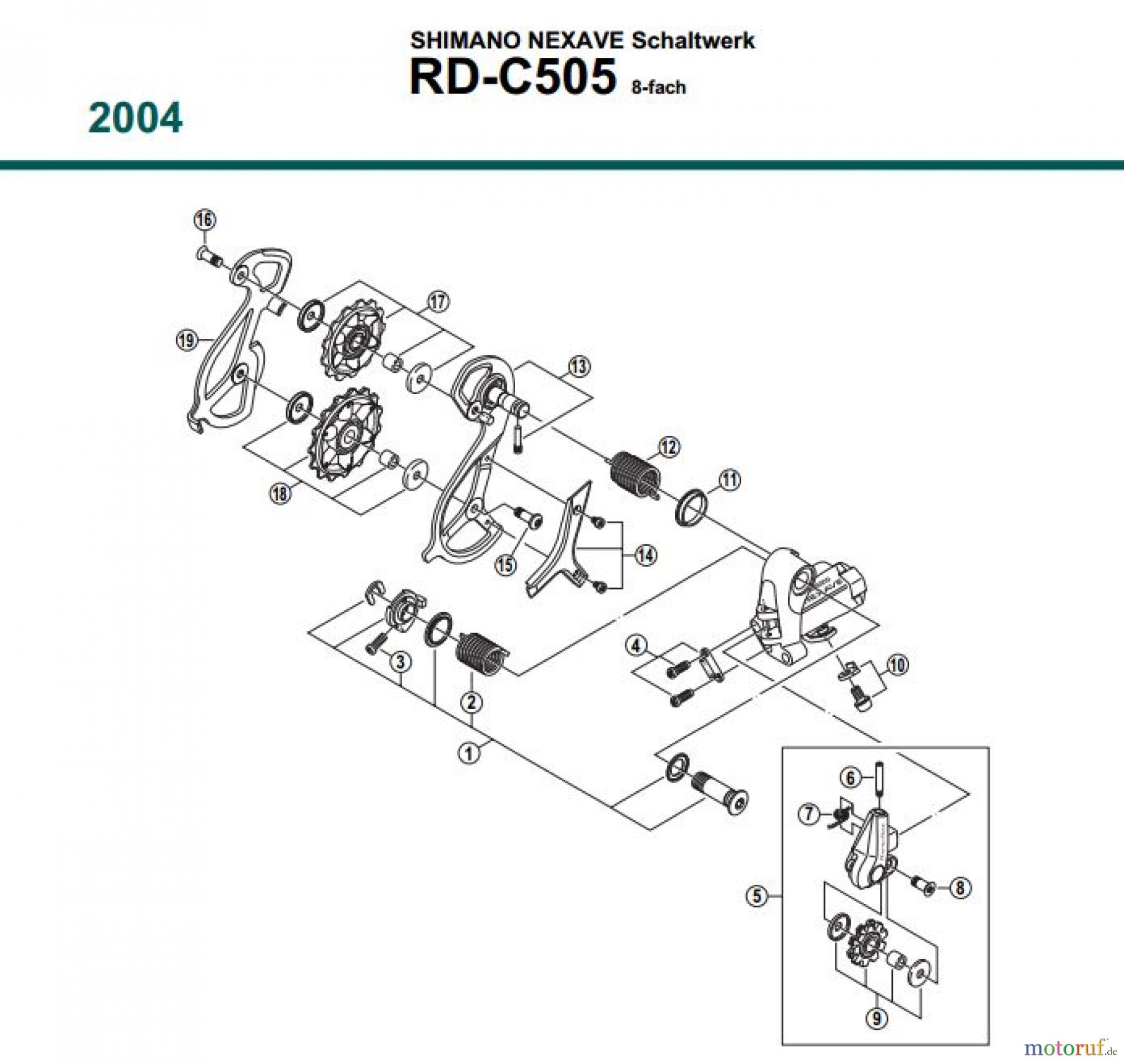 Shimano RD Rear Derailleur - Schaltwerk RD-C505-04