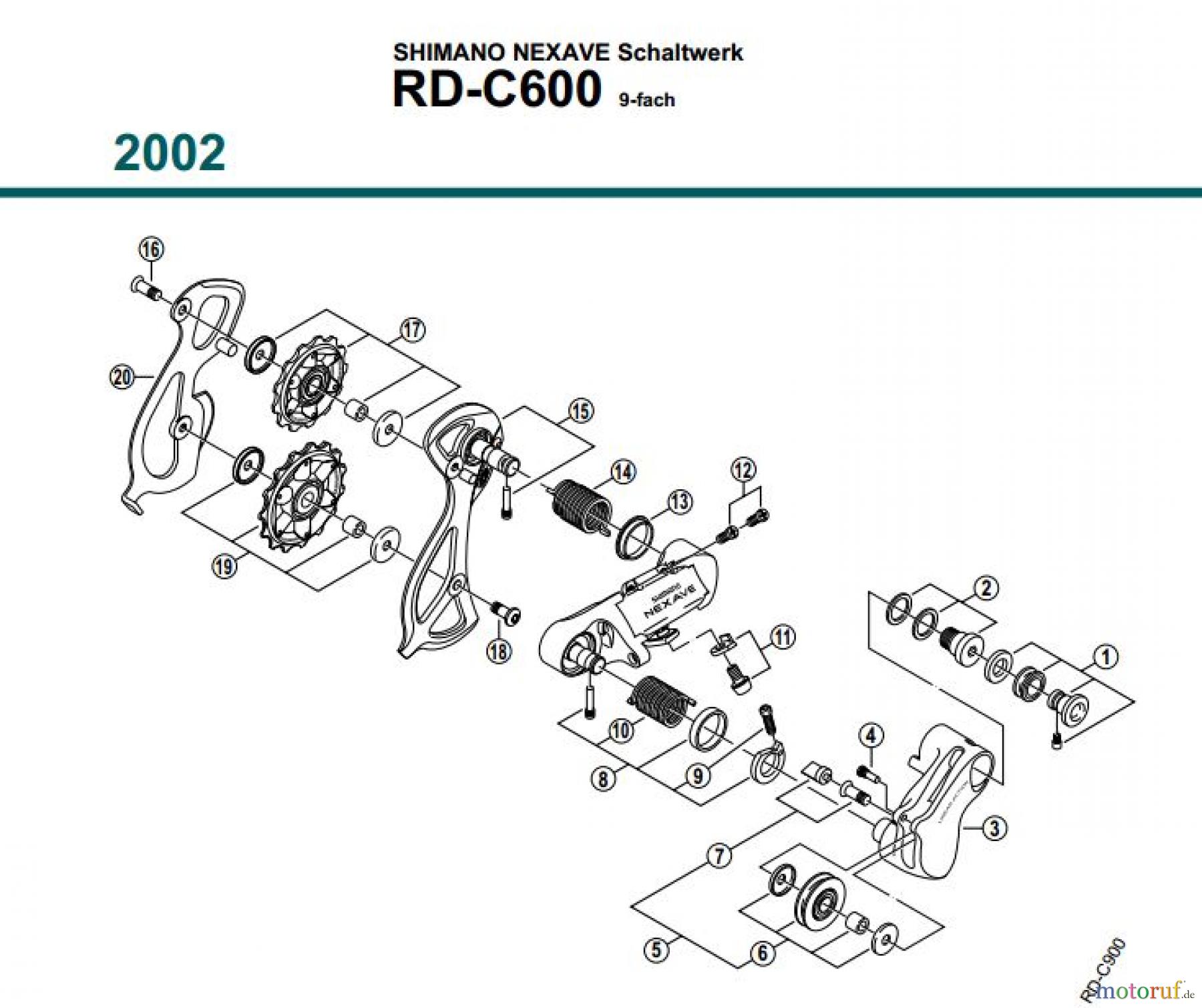 Shimano RD Rear Derailleur - Schaltwerk RD-C600-02