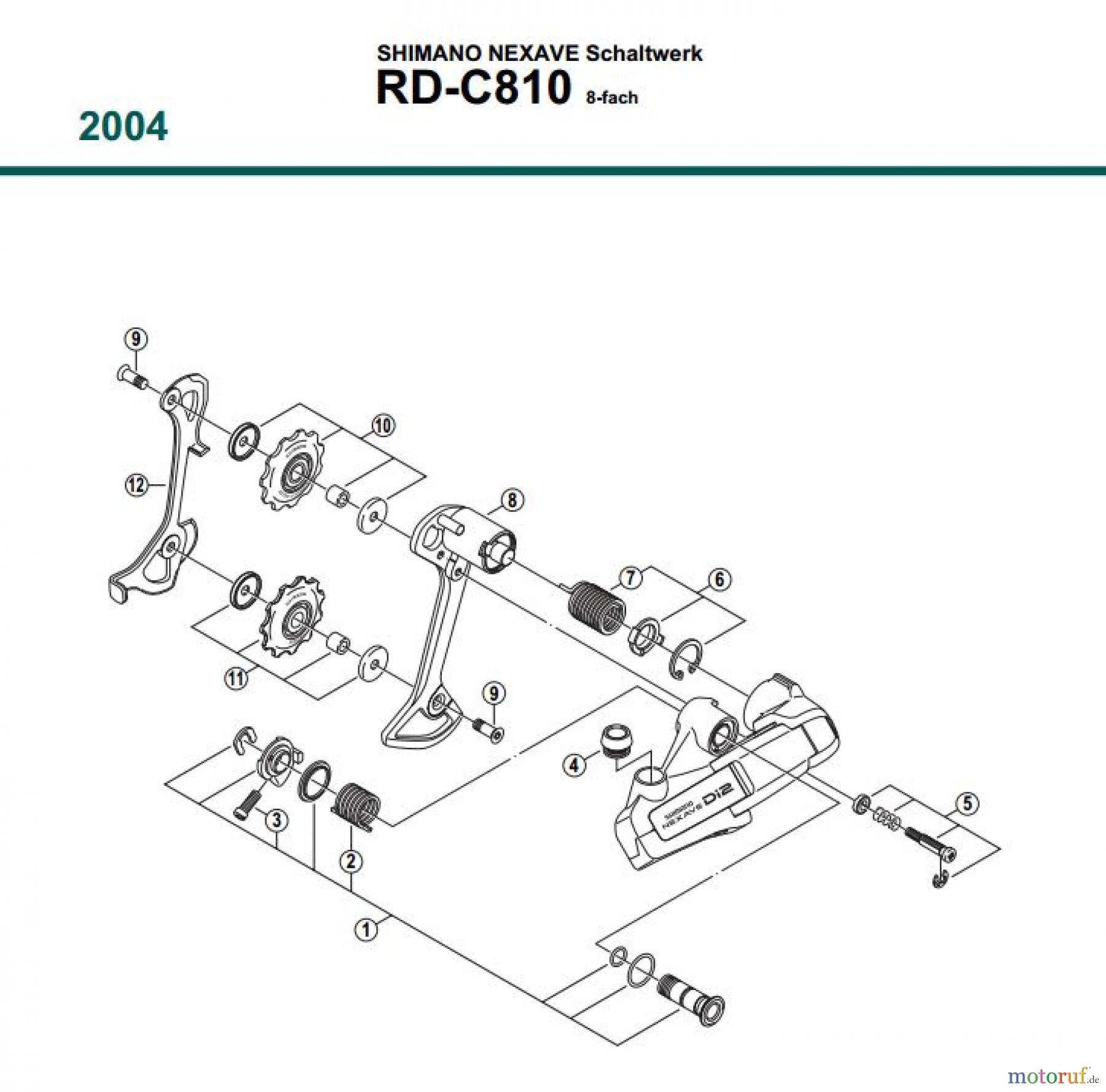 Shimano RD Rear Derailleur - Schaltwerk RD-C810-04