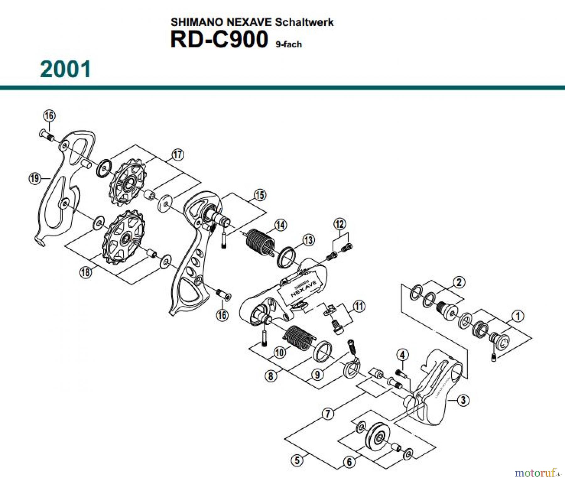 Shimano RD Rear Derailleur - Schaltwerk RD-C900-01