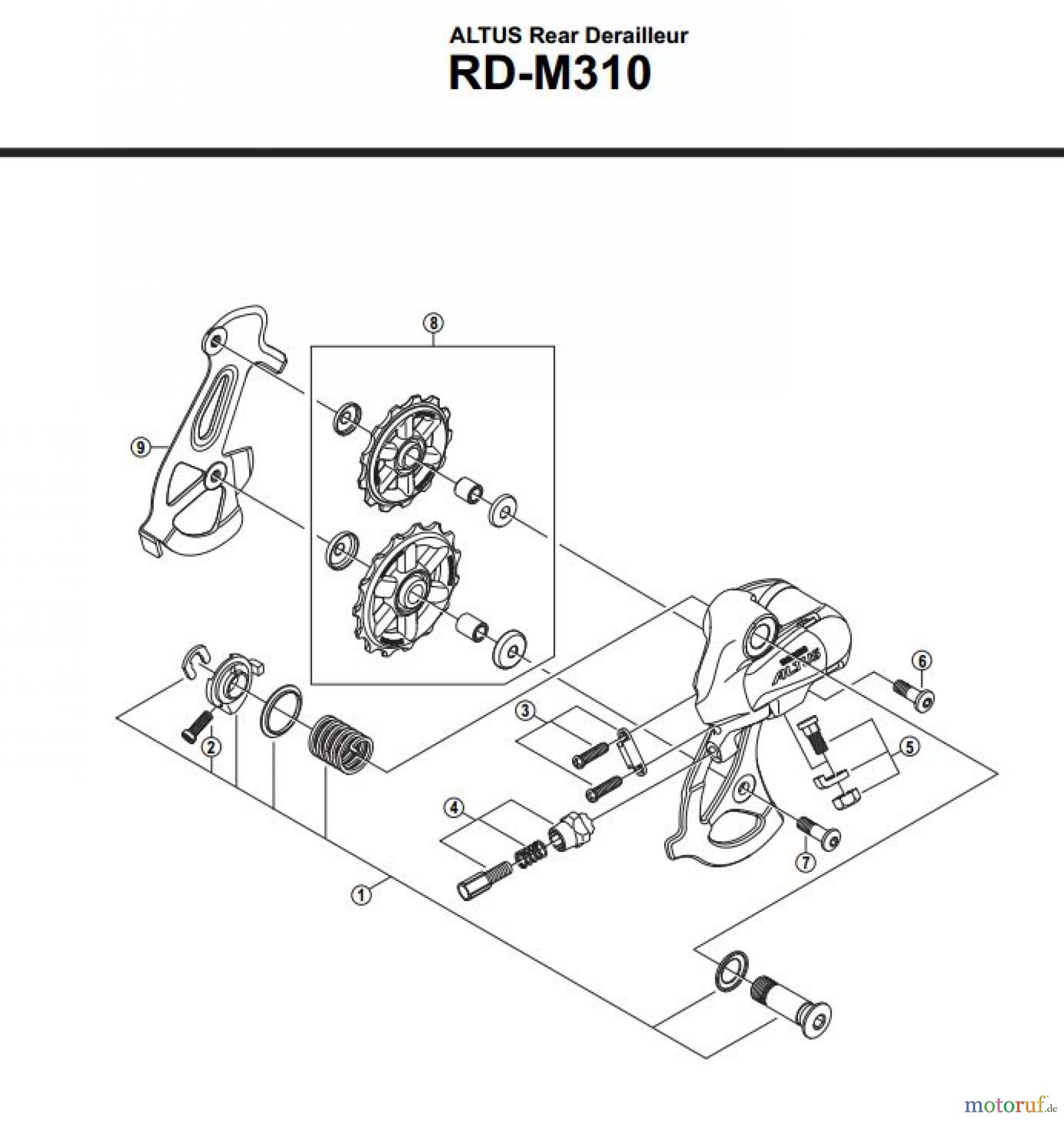 Shimano RD Rear Derailleur - Schaltwerk RD-M310-2678