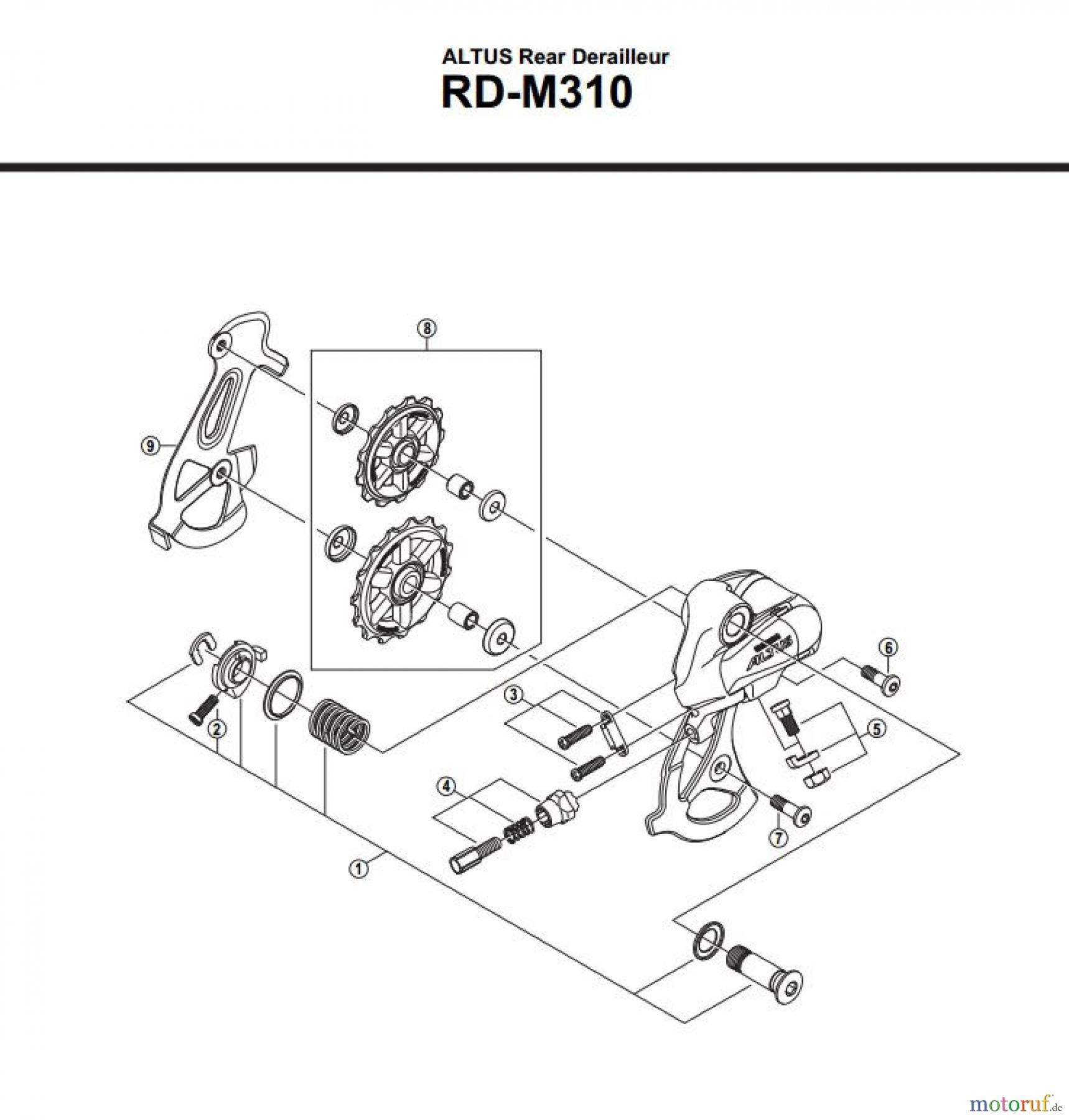 Shimano RD Rear Derailleur - Schaltwerk RD-M310-2678A