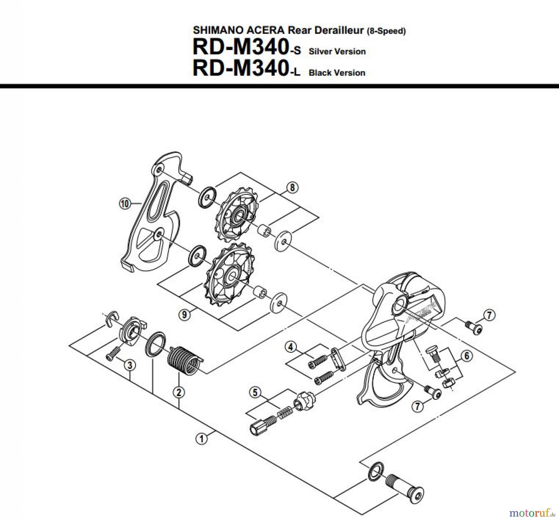 Shimano RD Rear Derailleur - Schaltwerk RD-M340