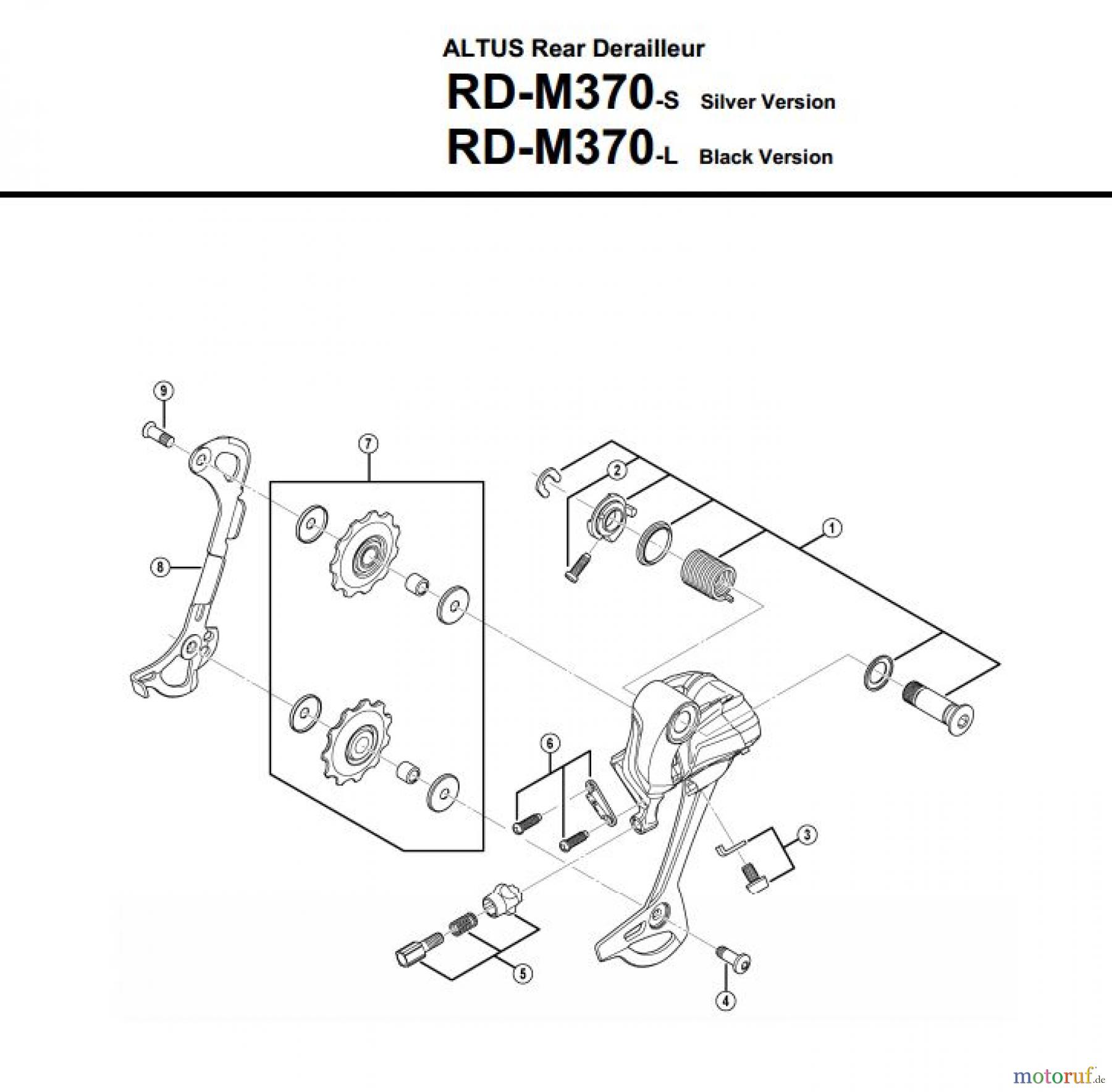 Shimano RD Rear Derailleur - Schaltwerk RD-M370-3478