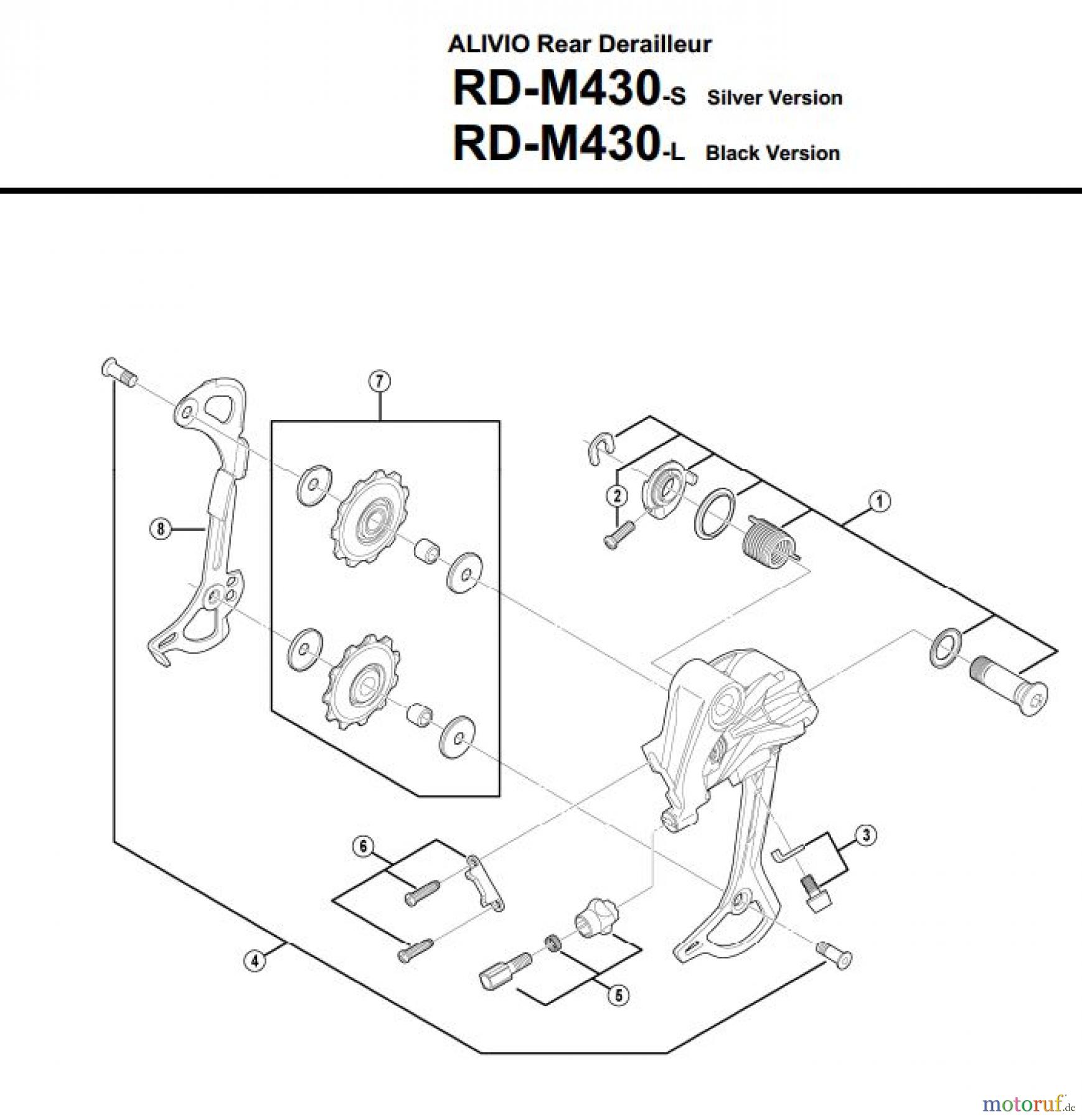 Shimano RD Rear Derailleur - Schaltwerk RD-M430-3028
