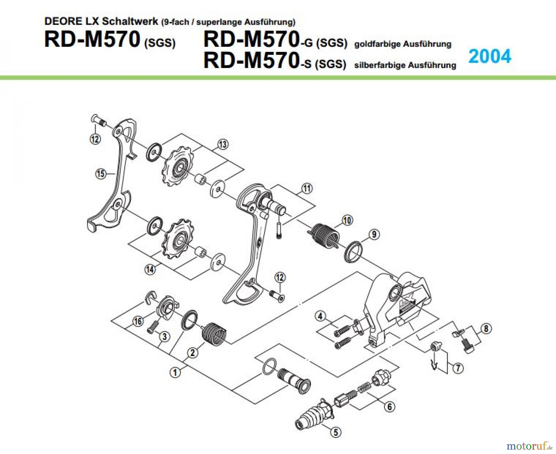 Shimano RD Rear Derailleur - Schaltwerk RD-M570-04