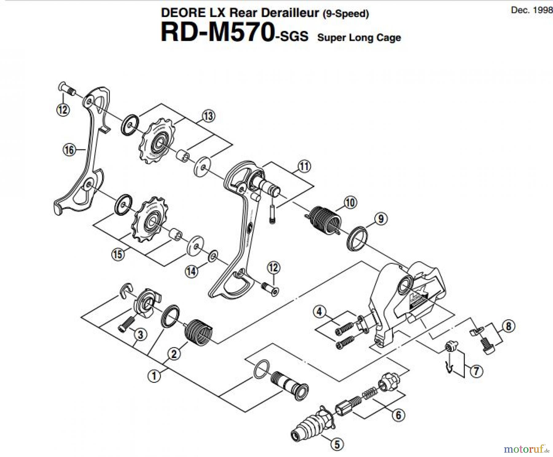 Shimano RD Rear Derailleur - Schaltwerk RD-M570-EV