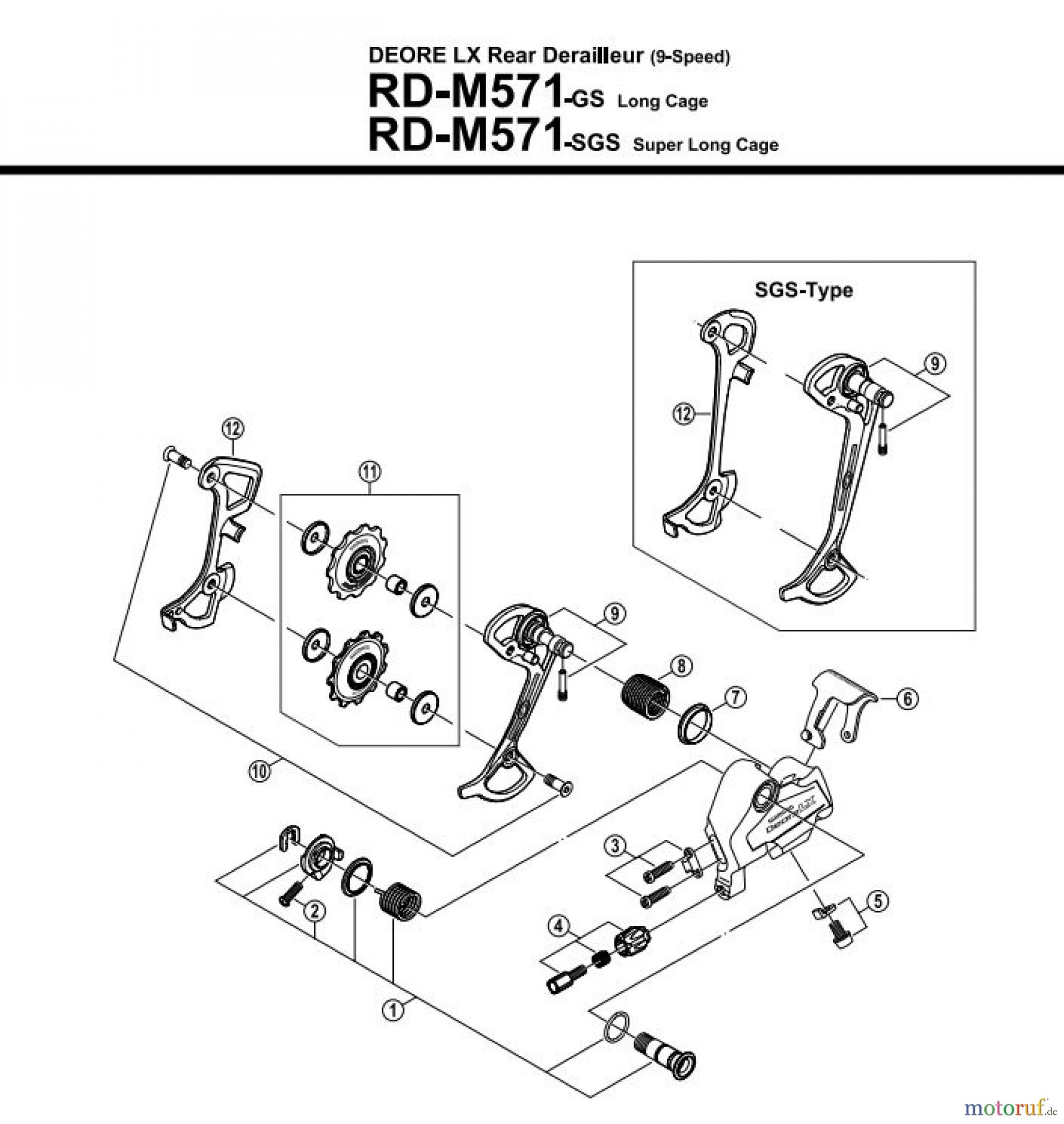 Shimano RD Rear Derailleur - Schaltwerk RD-M571
