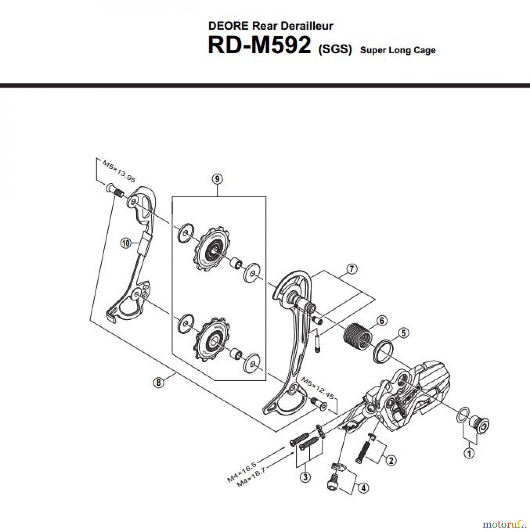 Shimano RD Rear Derailleur - Schaltwerk RD-M592-2909
