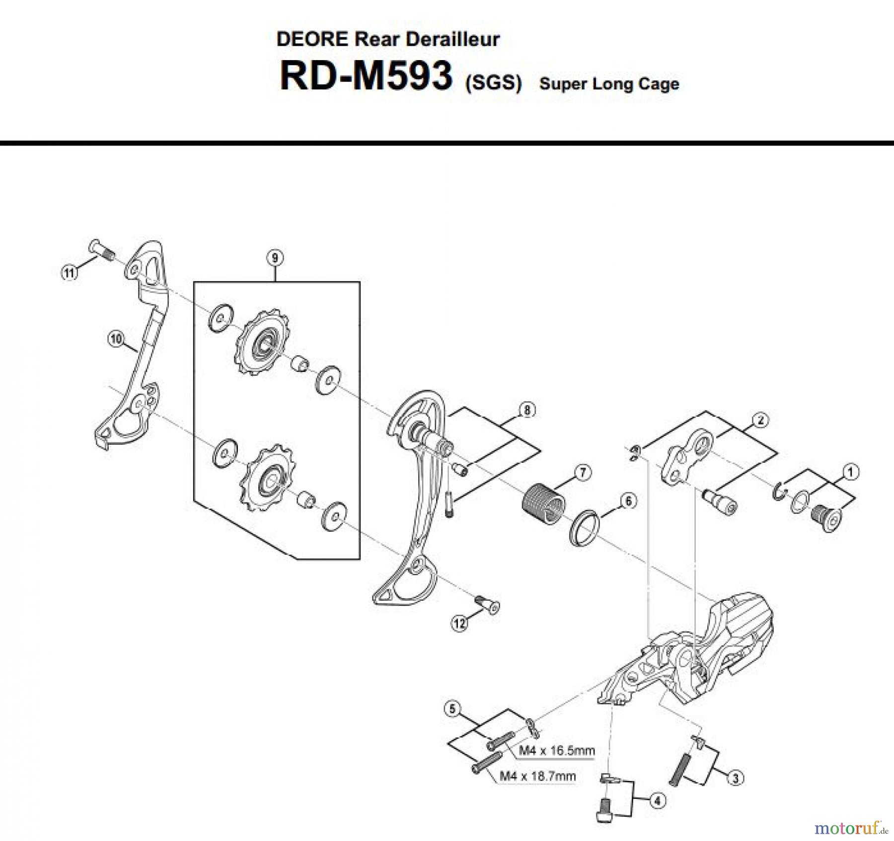 Shimano RD Rear Derailleur - Schaltwerk RD-M593-3211