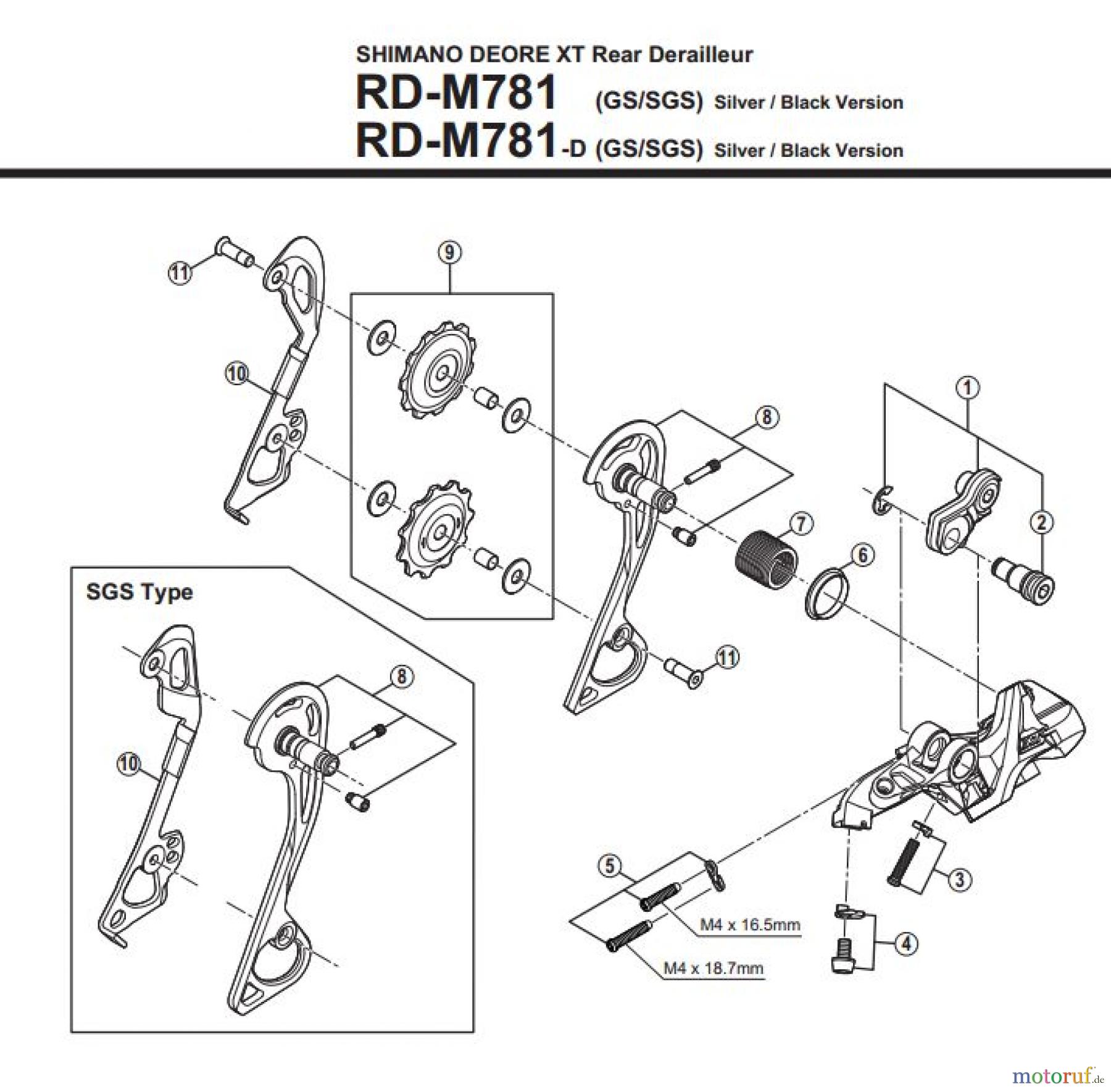Shimano RD Rear Derailleur - Schaltwerk RD-M781-3320