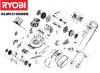 Ryobi Benzin RLM5319SMEB Ersatzteile Gehäuse, Messer, Holm, Fangsack