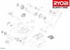 Ryobi Benzin RLM4617SME Ersatzteile Gehäuse, Holm, Messer, Fangsack
