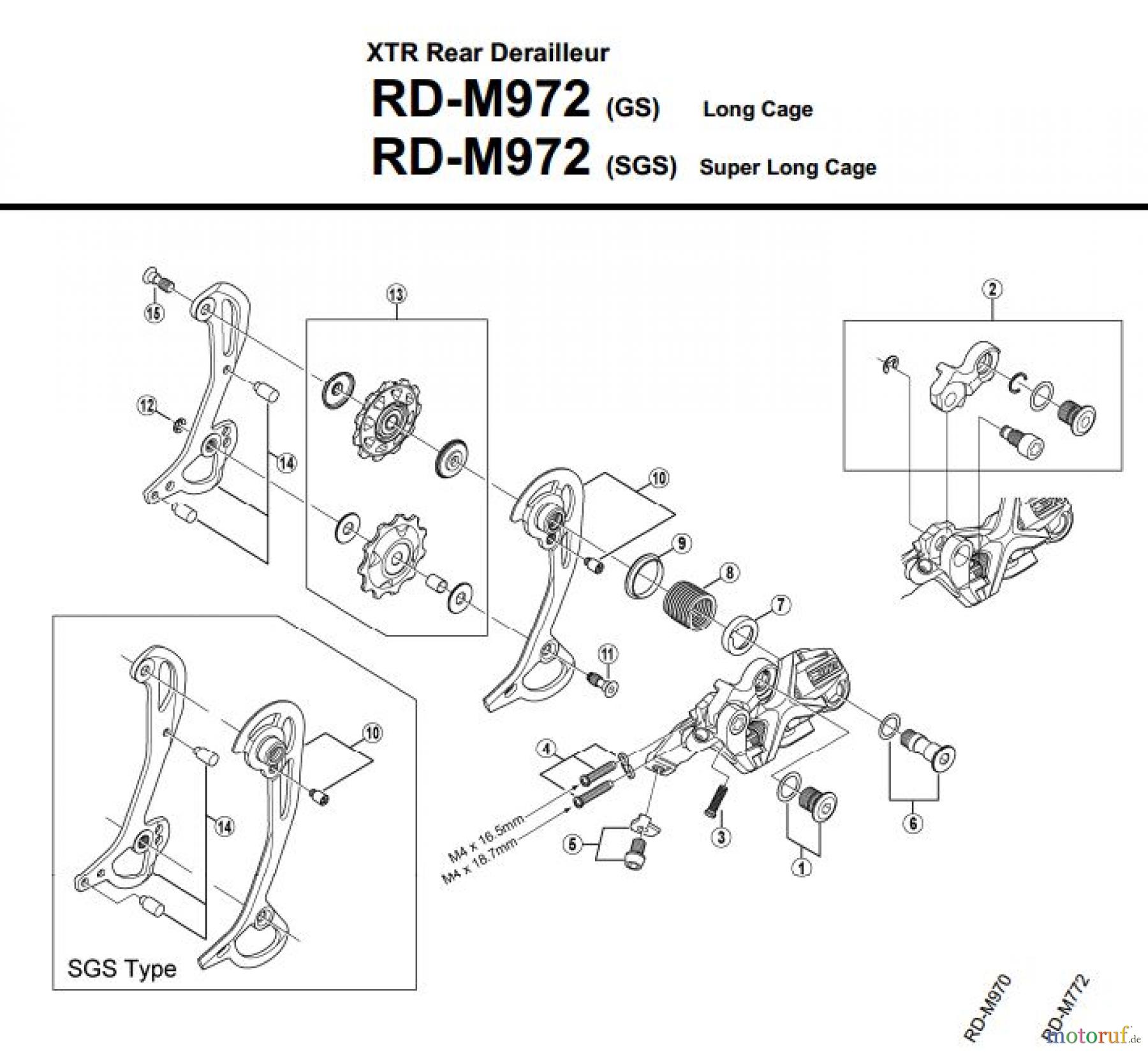 Shimano RD Rear Derailleur - Schaltwerk RD-M972-2758B