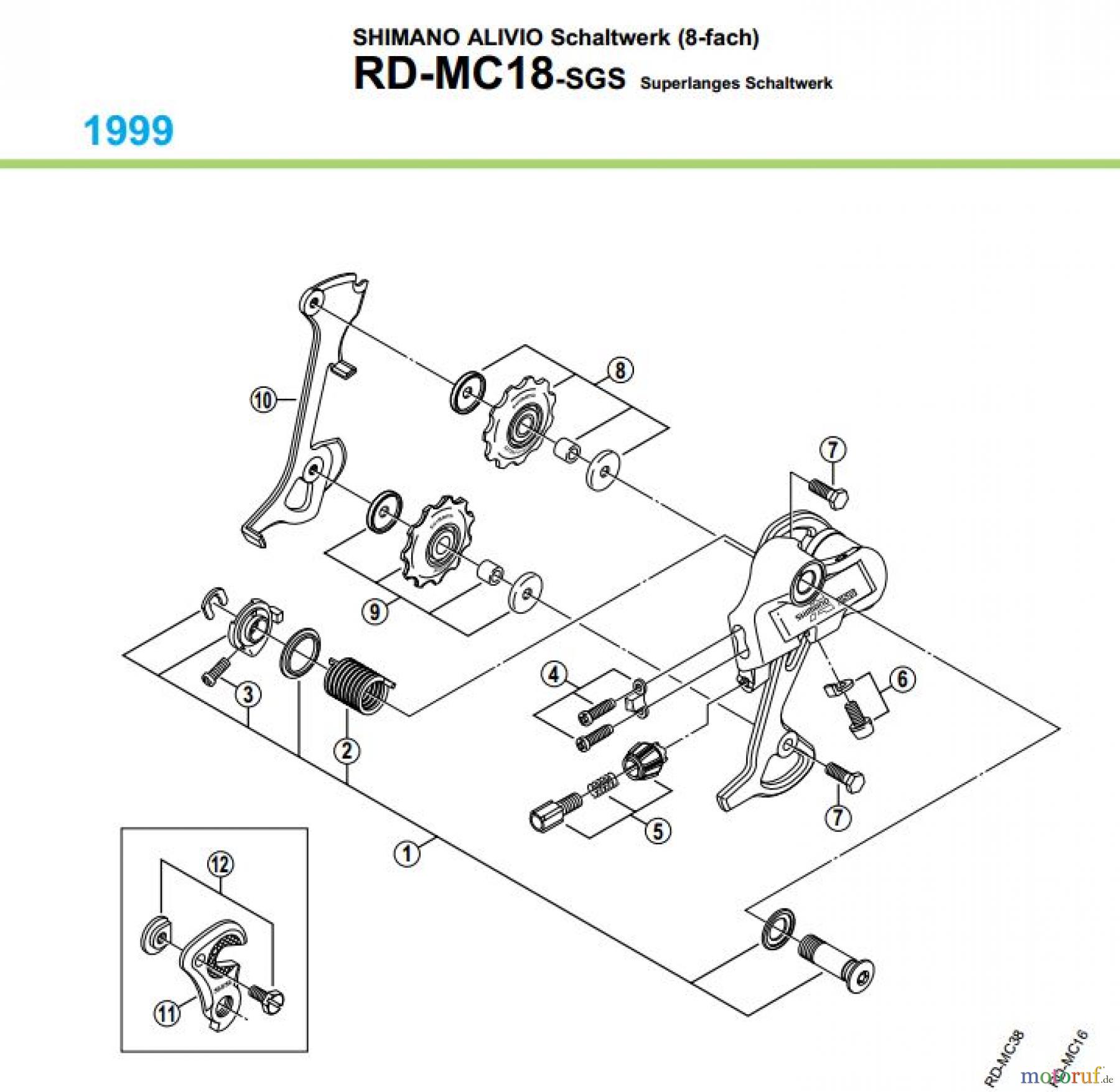 Shimano RD Rear Derailleur - Schaltwerk RD-MC18-99