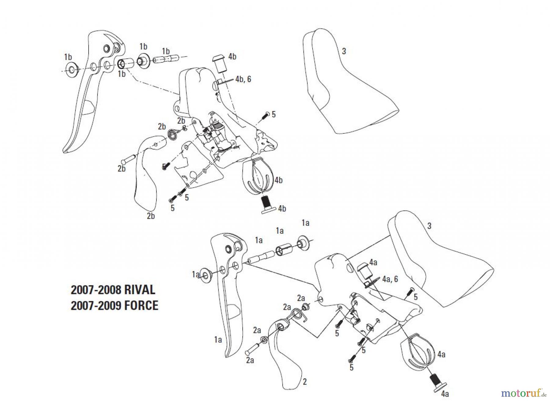 Sram Sram SRAM FORCE / SRAM RIVAL / SRAM APEX- SHIFTERS / LEVERS (2007-2012)