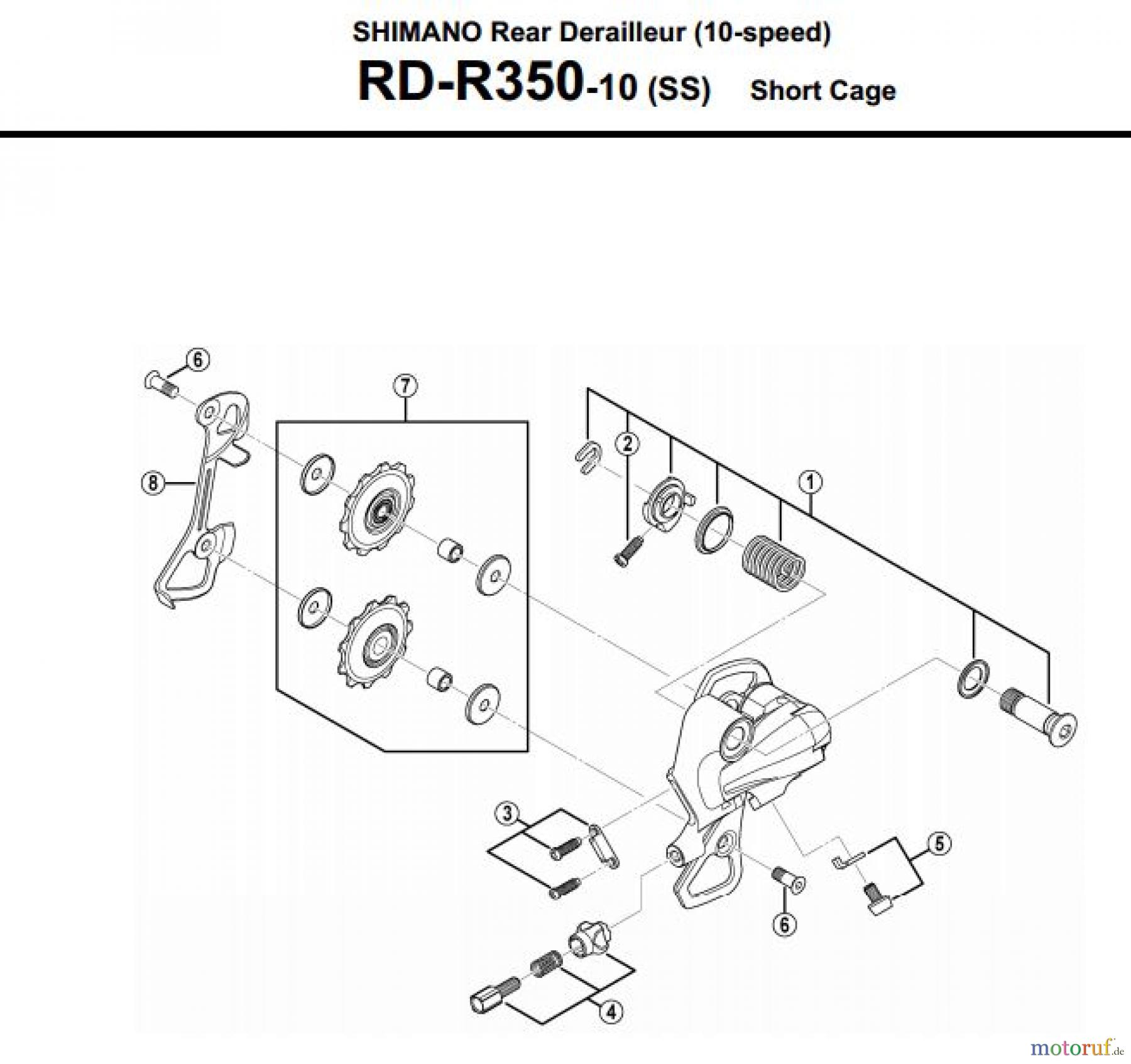 Shimano RD Rear Derailleur - Schaltwerk RD-R350-10-3624