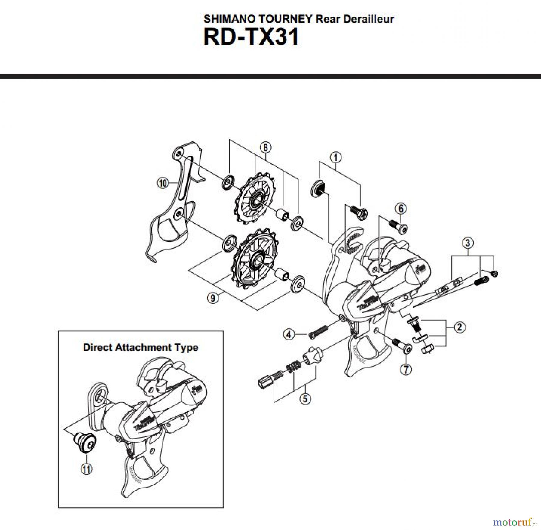 Shimano RD Rear Derailleur - Schaltwerk RD-TX31-2753A