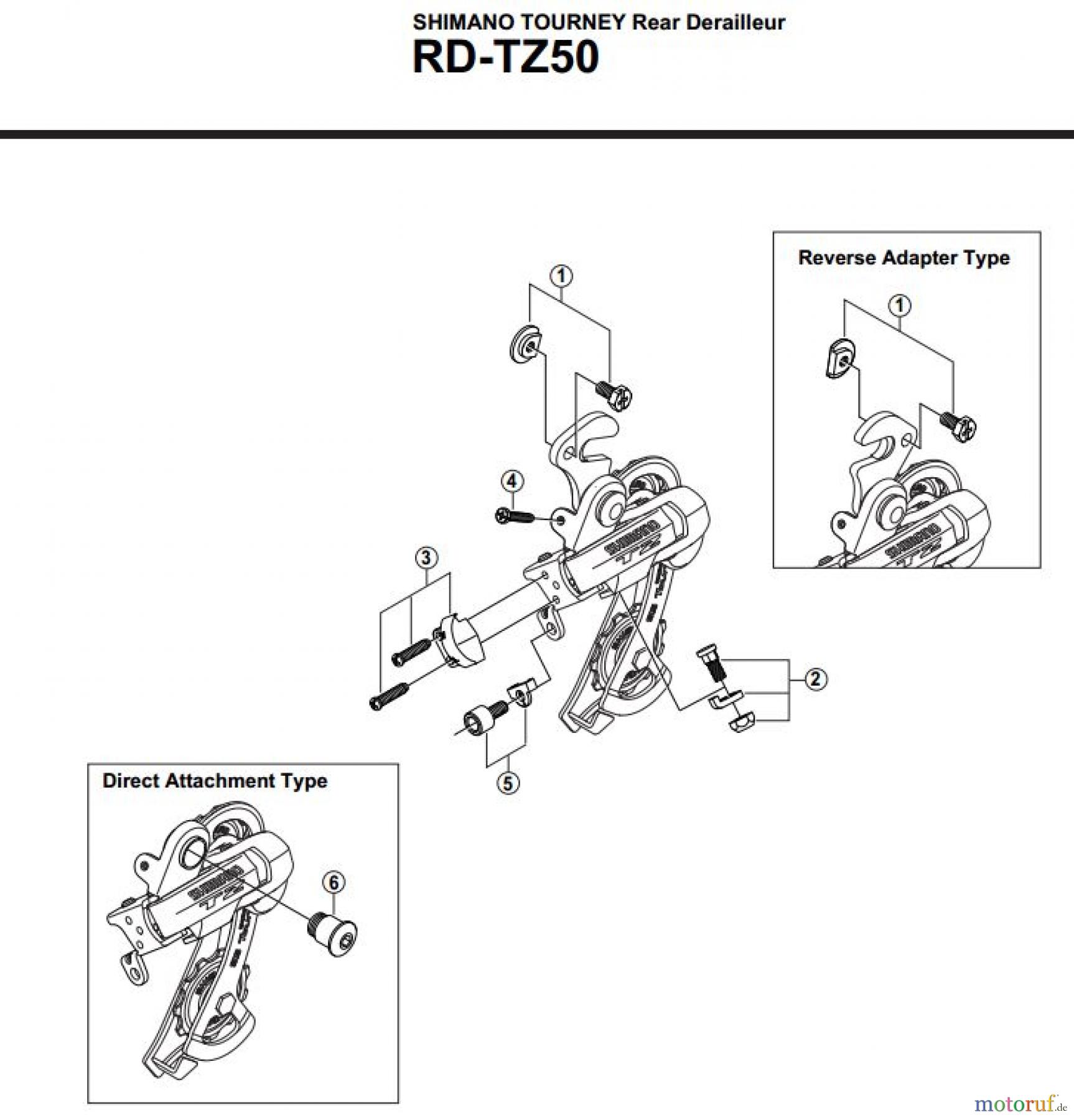Shimano RD Rear Derailleur - Schaltwerk RD-TZ50-2778A
