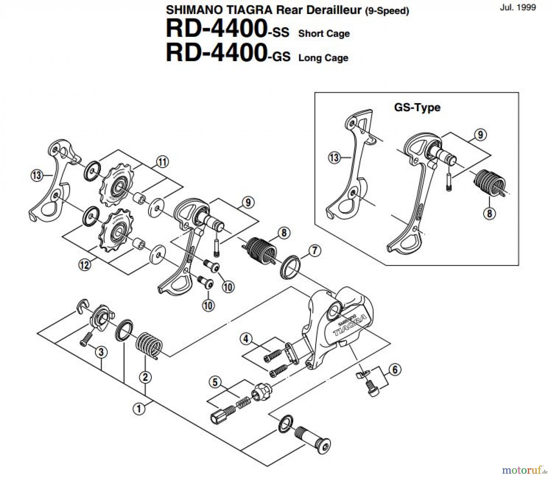 Shimano RD Rear Derailleur - Schaltwerk RD_4400