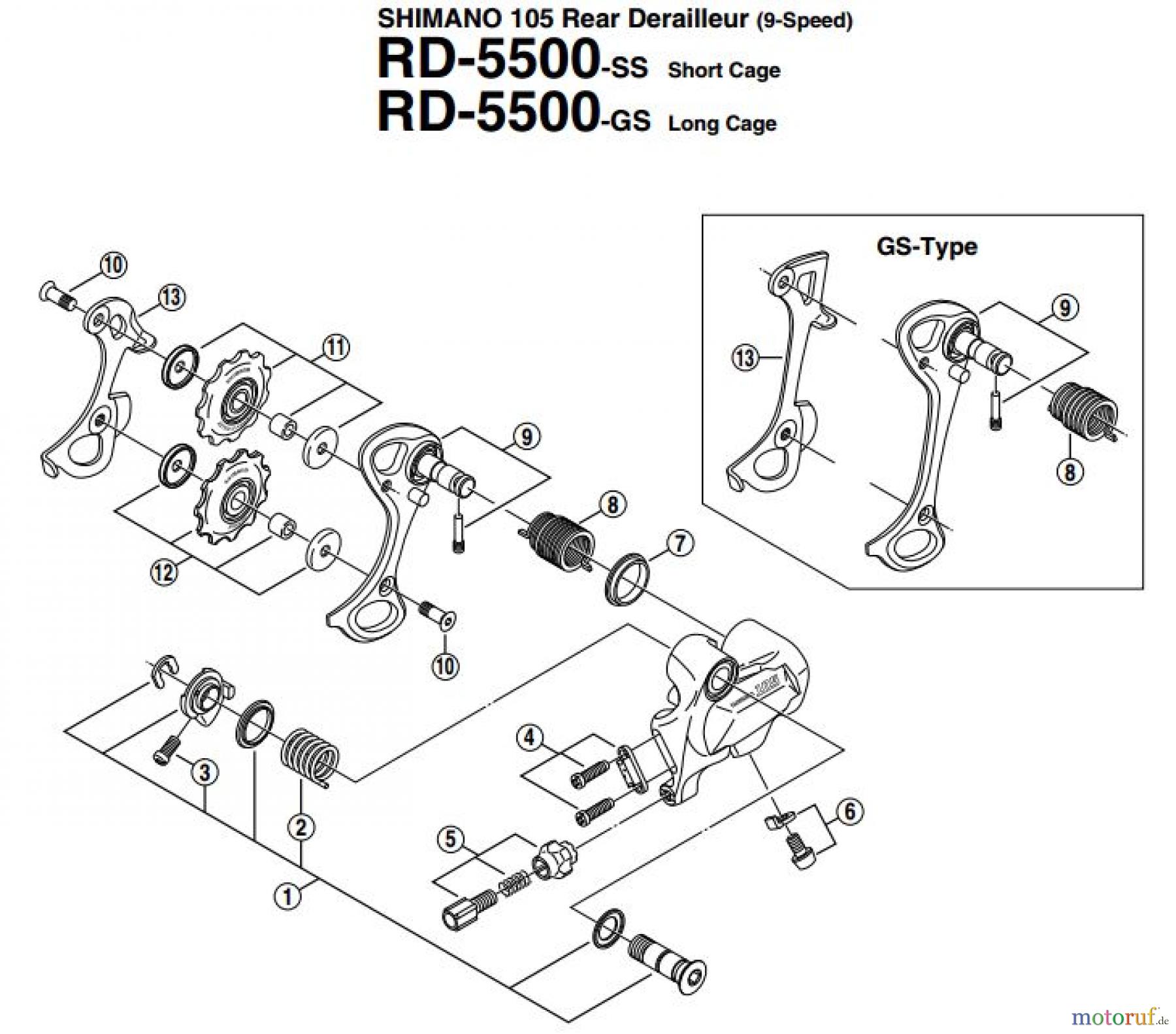 Shimano RD Rear Derailleur - Schaltwerk RD-5500