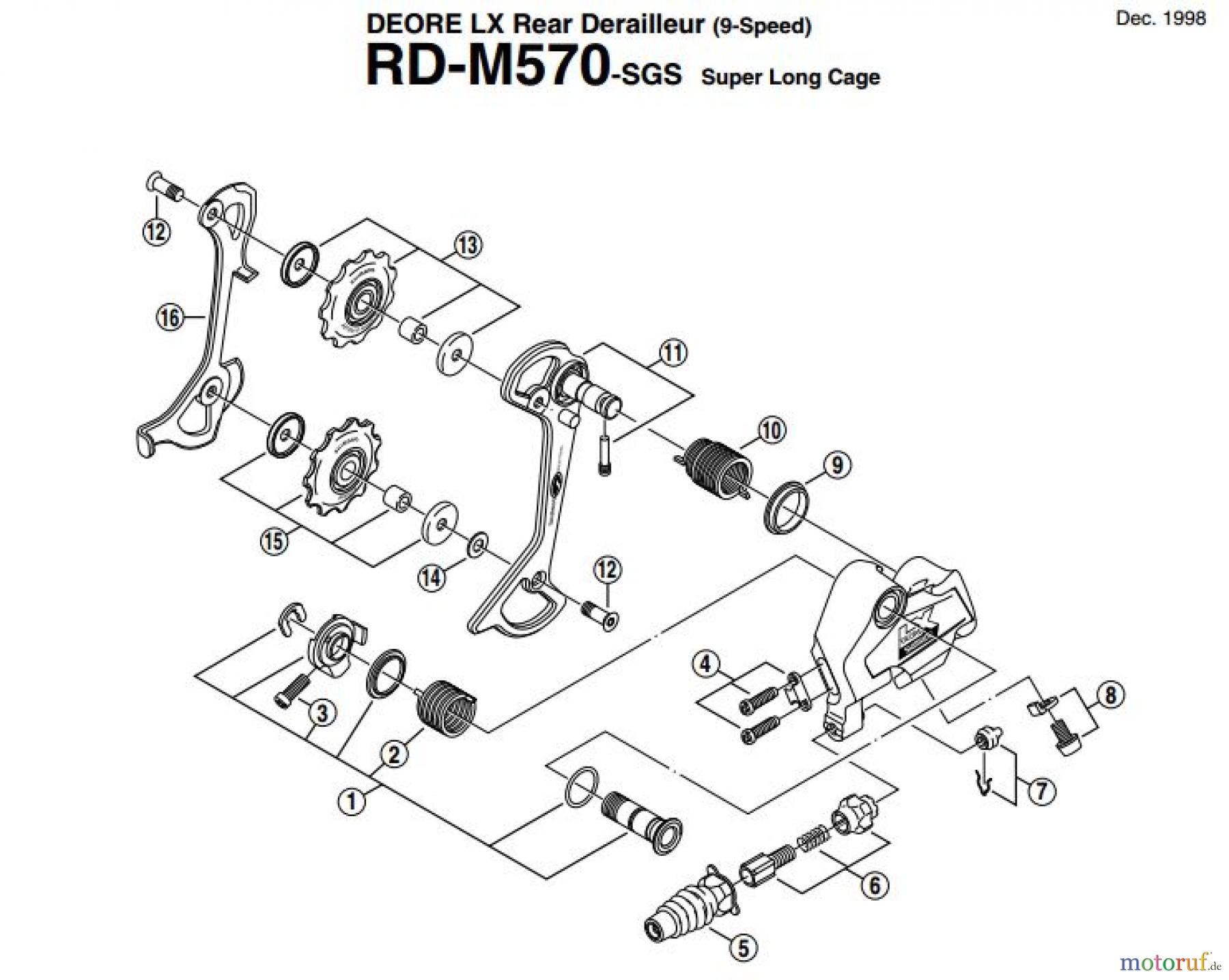 Shimano RD Rear Derailleur - Schaltwerk RD-M570