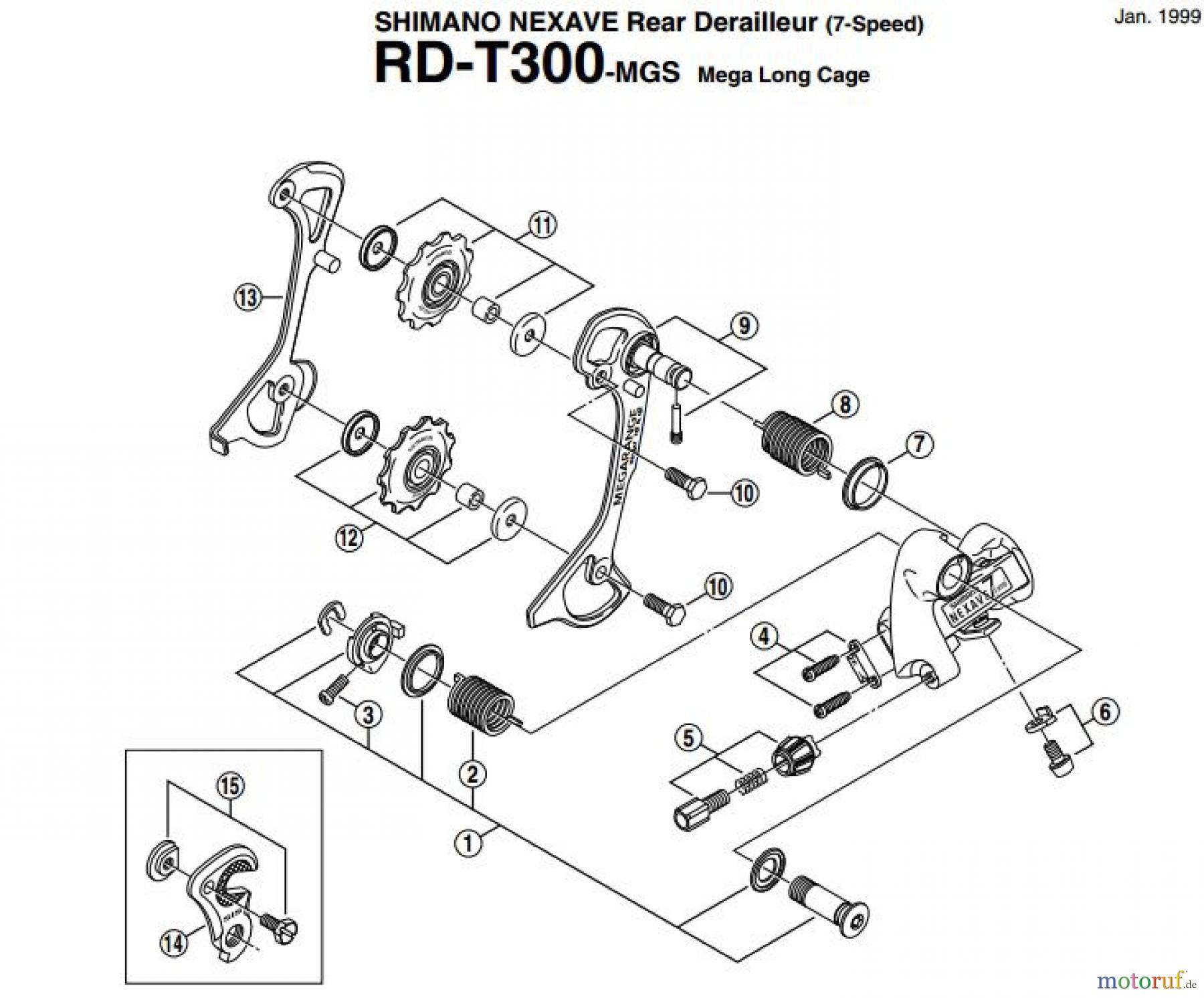 Shimano RD Rear Derailleur - Schaltwerk RD-T300