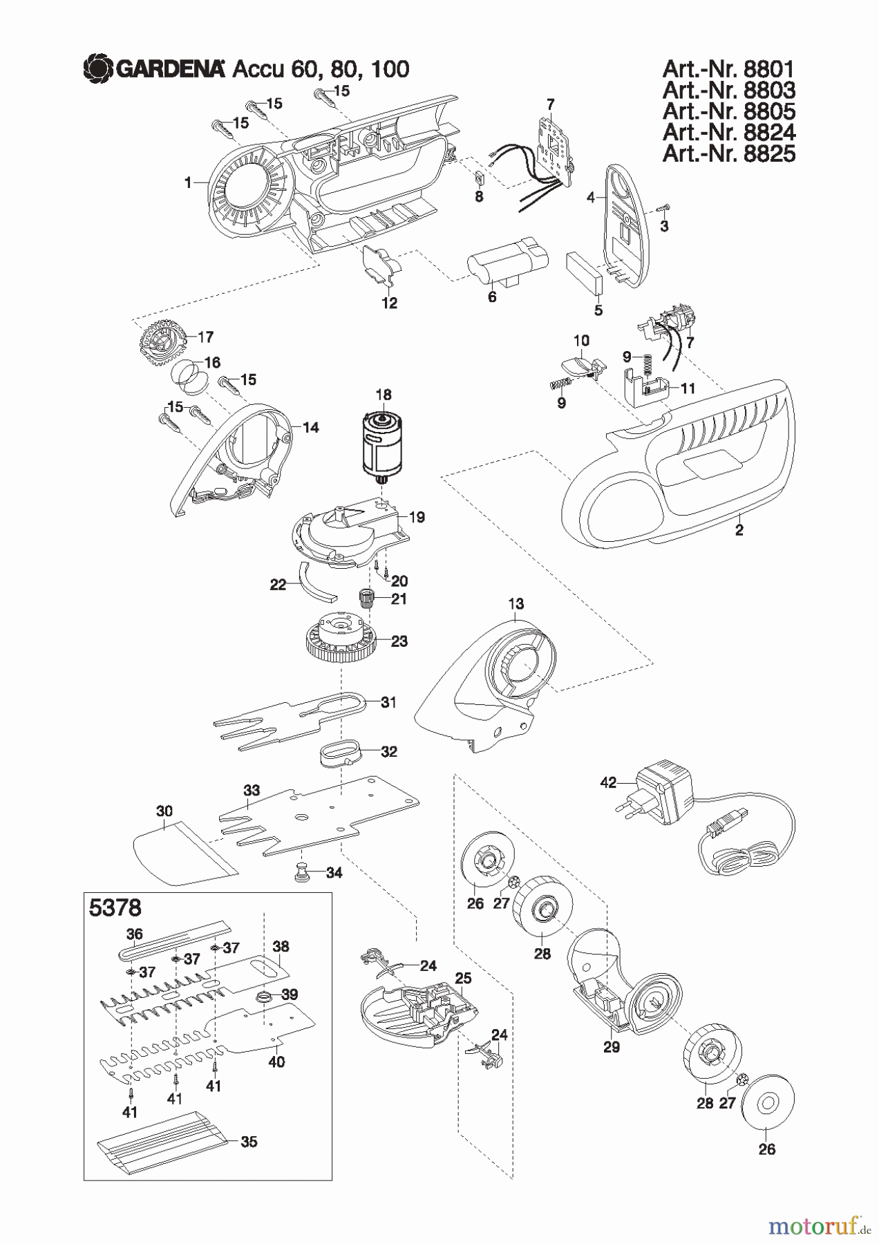 Gardena Akkuscheren Rasenkantenscheren-Set Accu 60