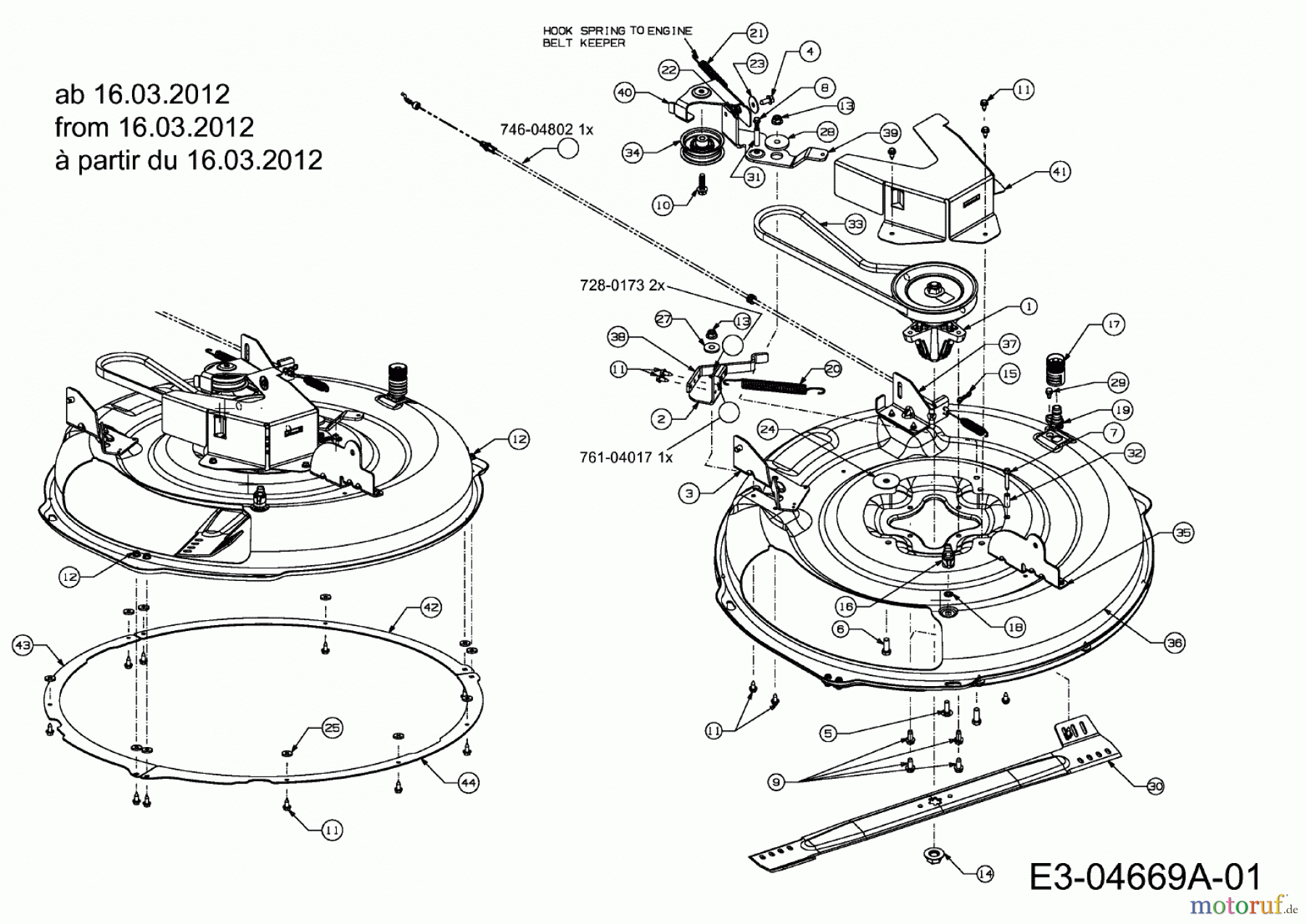 Wolf-Garten Rasentraktoren Scooter Pro 13A226ED650 (2012) Mähwerk D (30