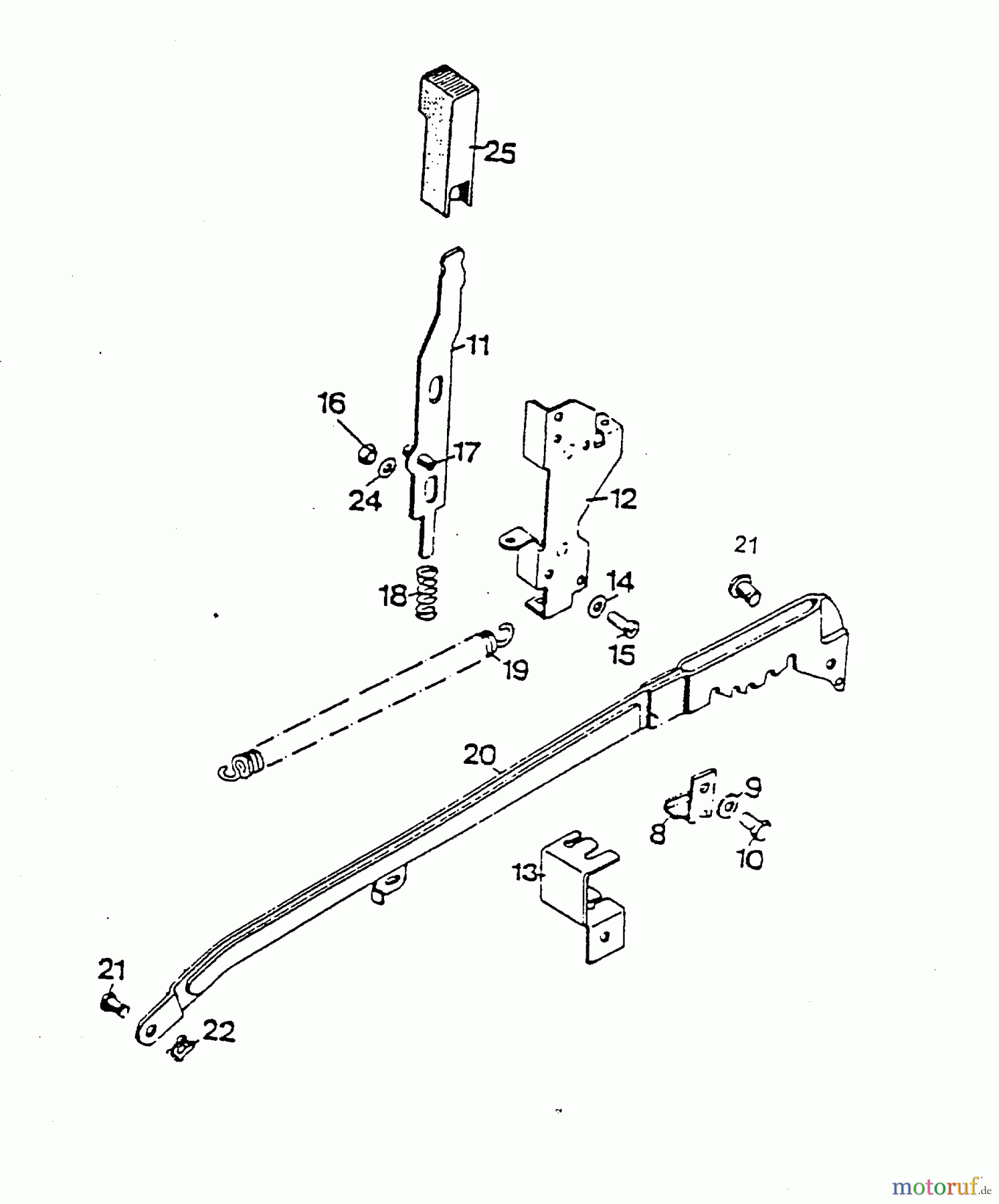 Wolf-Garten Elektromäher mit Antrieb 6.42 EA 4925080 Serie E (1998) Schnitthöhenverstellung