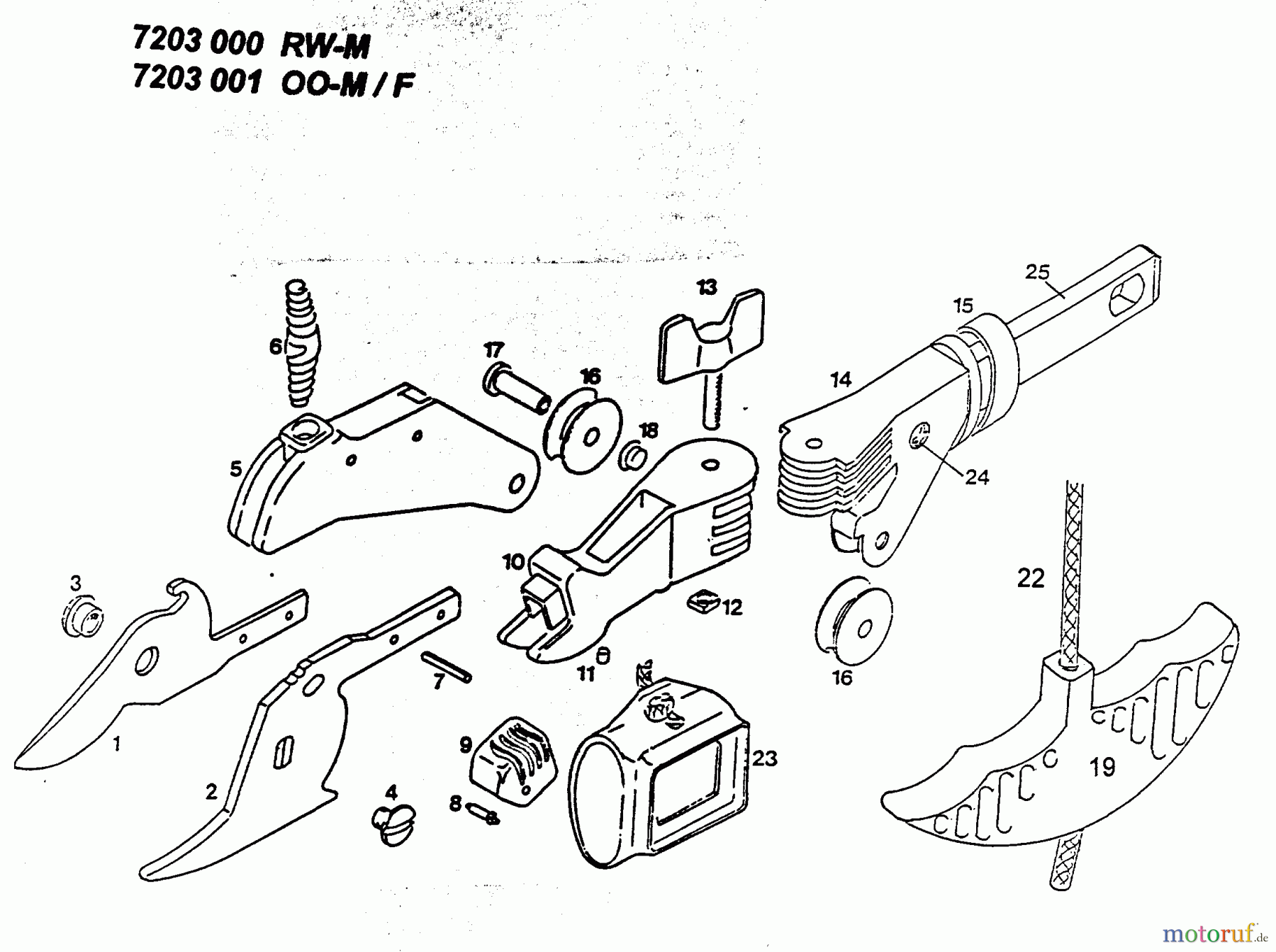  Wolf-Garten MultiStar multi-star Teichscheren OO-M 7203001  (1996) Grundgerät