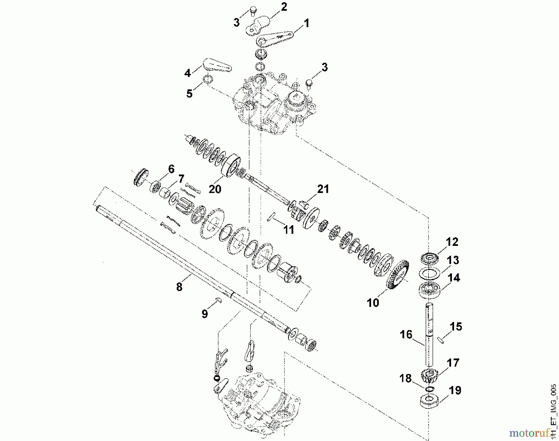 Viking Rasenmäher Benzinrasenmäher MB 505 S, MB 505 C D - Getriebe