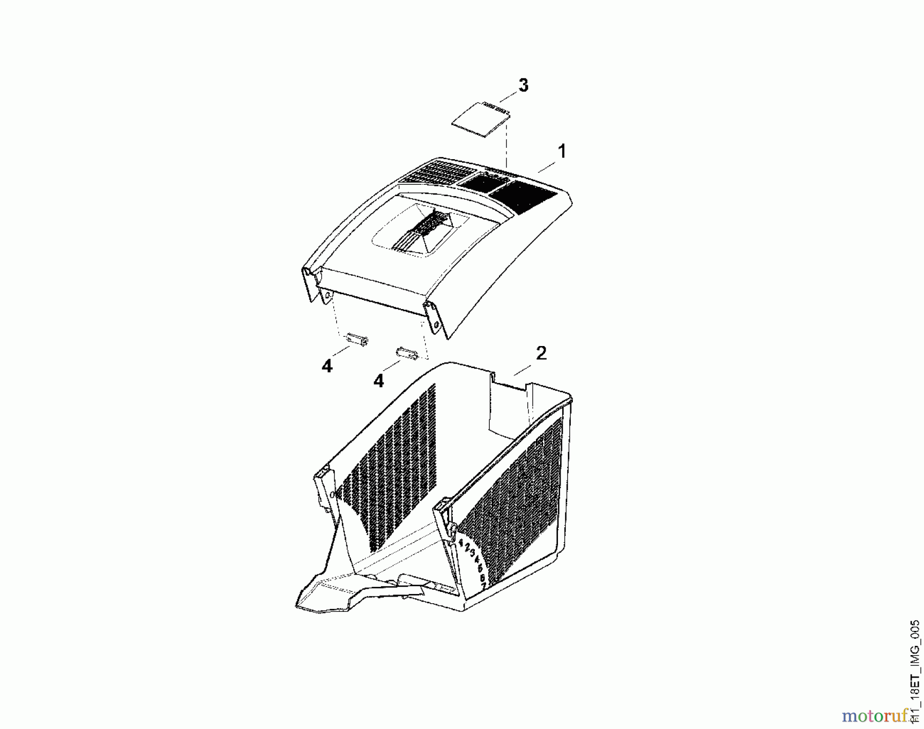 Viking Rasenmäher Benzinrasenmäher MB 505 MQ E - Grasfangkorb