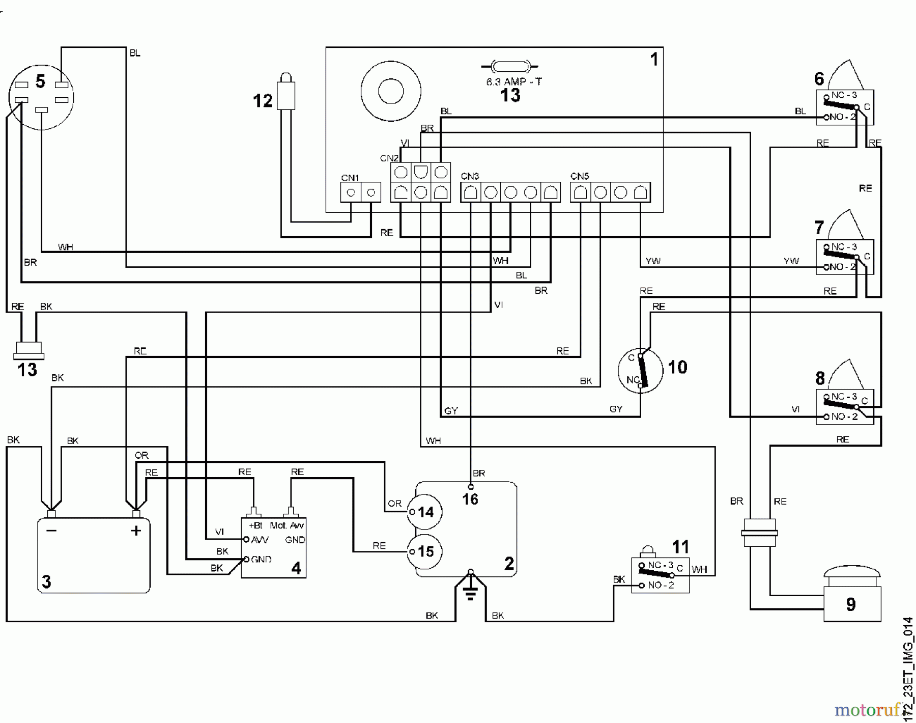  Viking Aufsitzmäher Aufsitzmäher MR 340 M - Schaltplan