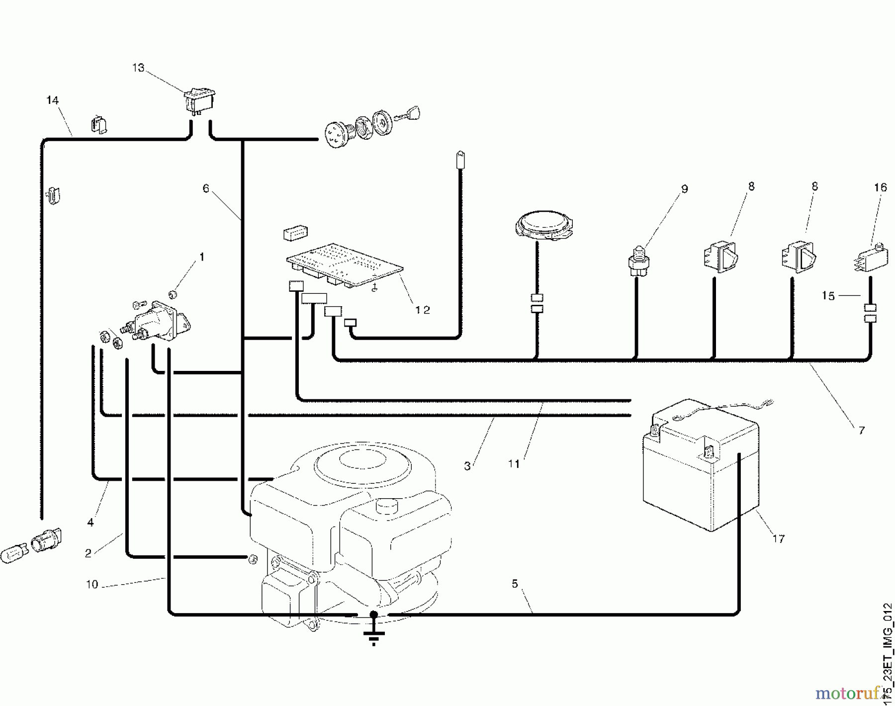 Viking Aufsitzmäher Aufsitzmäher MT 540 L1 - Elektrische Bauteile (f. ältere Bauart)