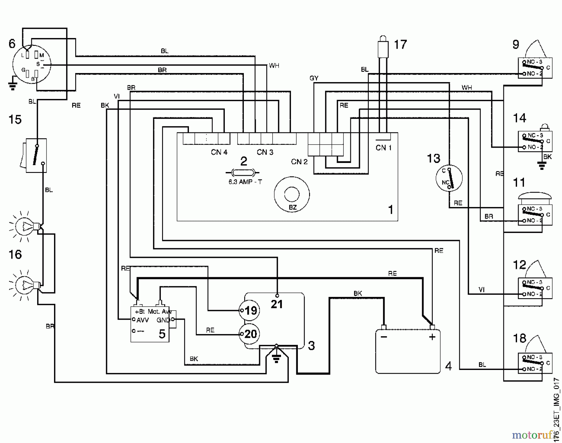 Viking Aufsitzmäher Aufsitzmäher MT 580 M1 - Schaltplan