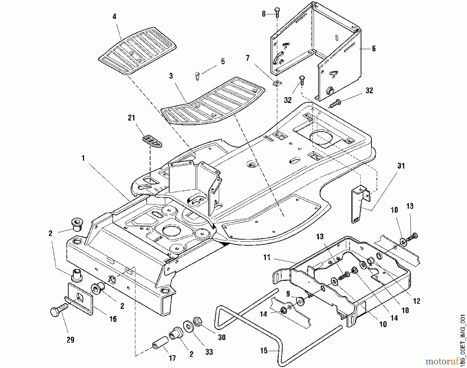 Viking Aufsitzmäher Aufsitzmäher MT 820 A - Rahmen, Vorderachse
