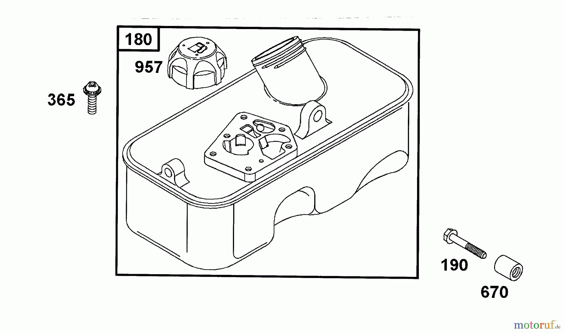  Wolf-Garten Benzinmotoren Briggs&Stratton Quattro 40 KAT 2056050  (2001) Tank
