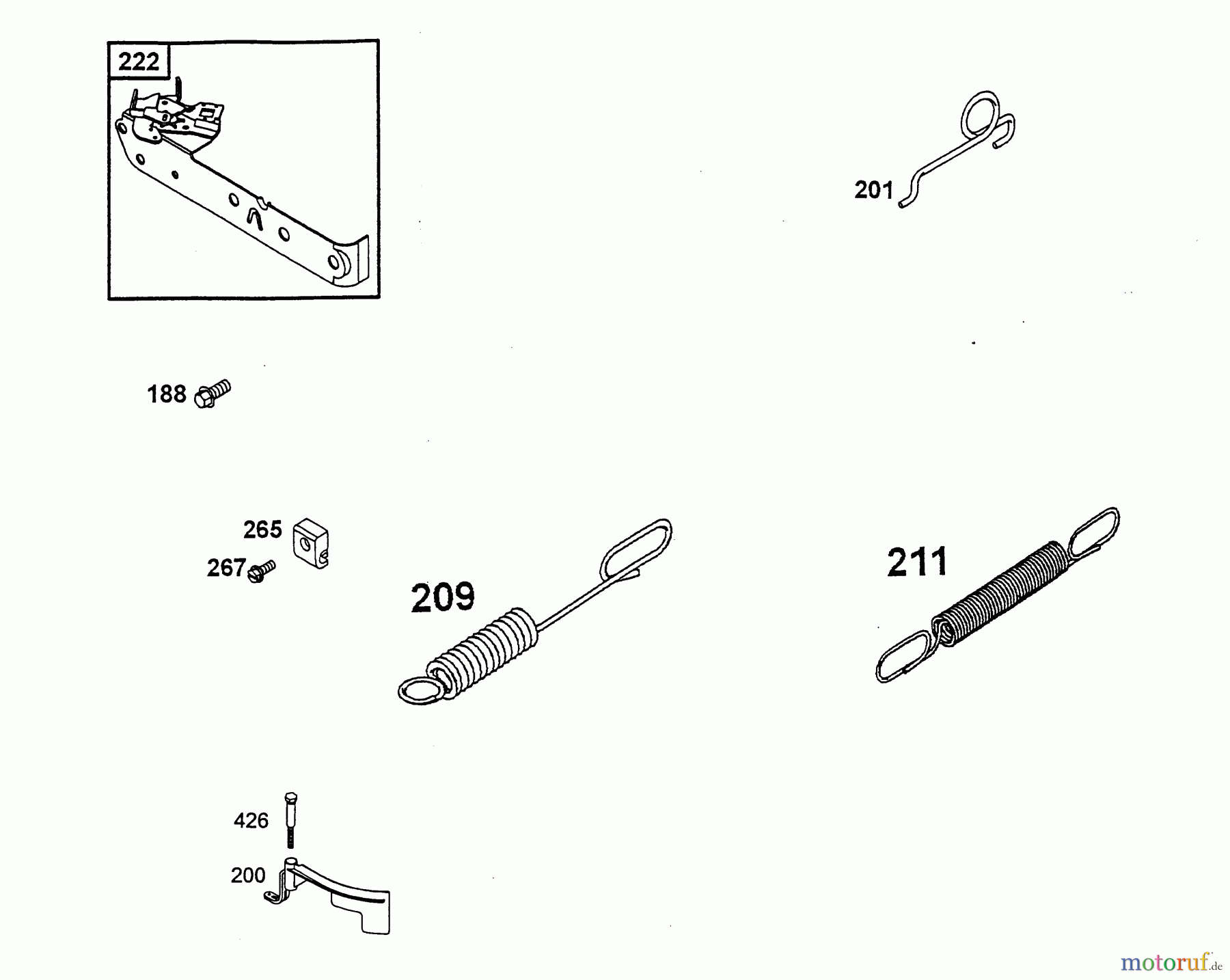 Wolf-Garten Benzinmotoren Briggs&Stratton Quattro 40 2056005 (2003) Regelung