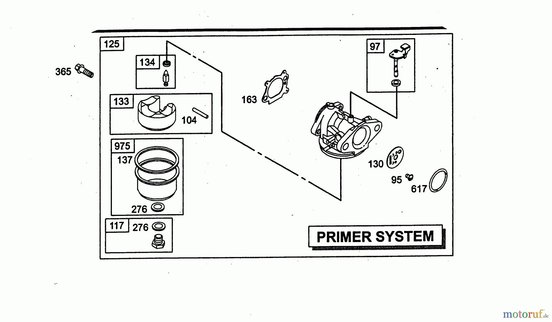  Wolf-Garten Benzinmotoren Briggs&Stratton Quantum 55 XM 2075000-55  (2003) Vergaser (Primer System)