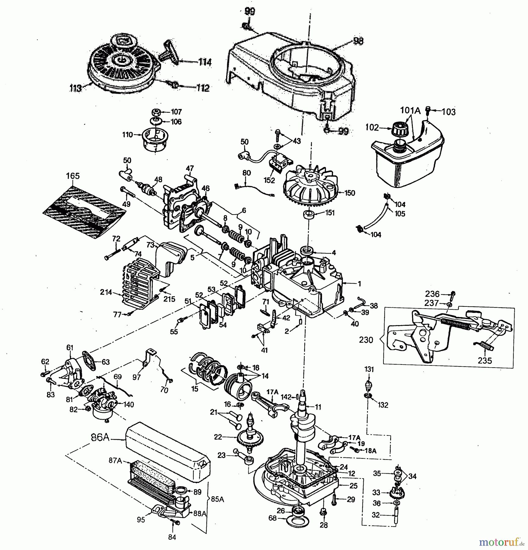 Wolf-Garten Benzinmotoren Tecumseh Vantage 35 2045000 (2001) Motor