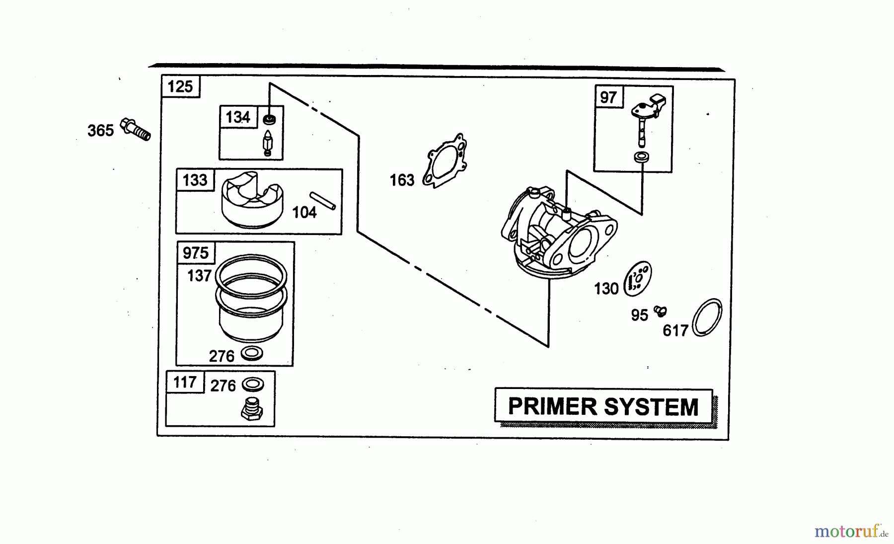  Wolf-Garten Benzinmotoren Briggs&Stratton Quantum 55 X-ES 2076060  (2003) Vergaser (Primer System)