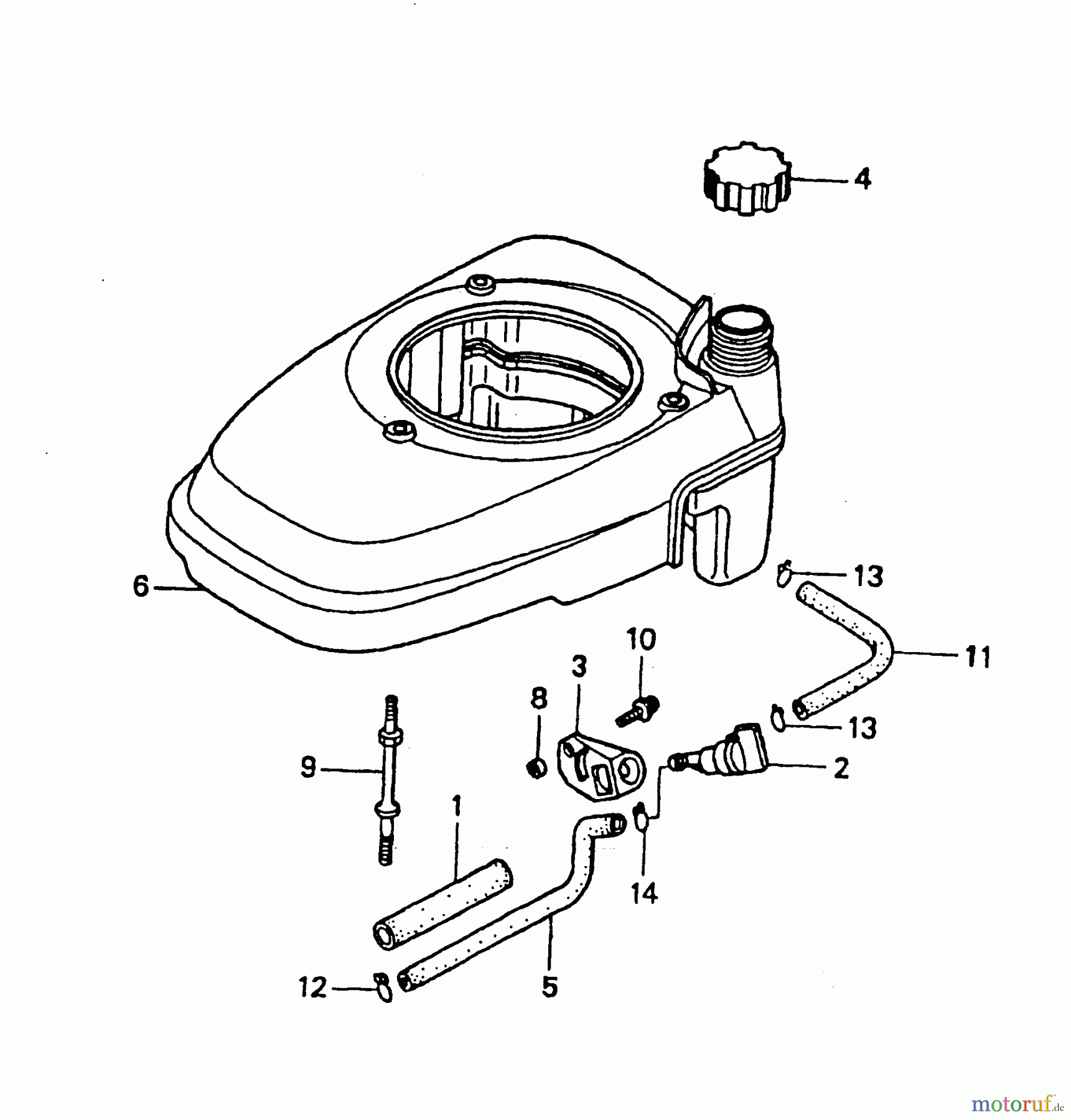 Wolf-Garten Benzinmotoren Honda GCV 160 2098000-160 (2004) Tank
