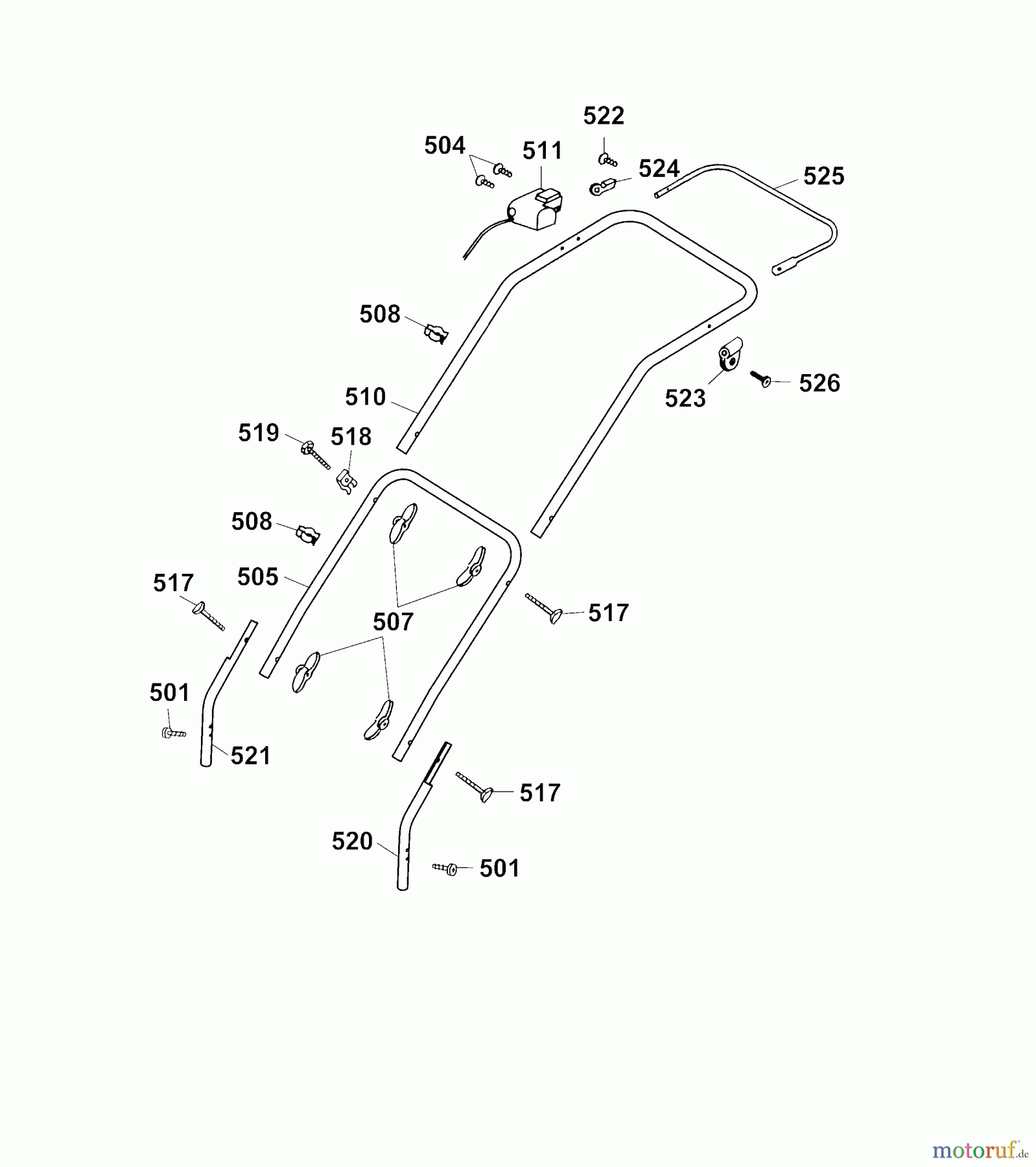 Wolf-Garten Akkumäher Esprit 40 AC 4042000 Serie E (2004) Holm